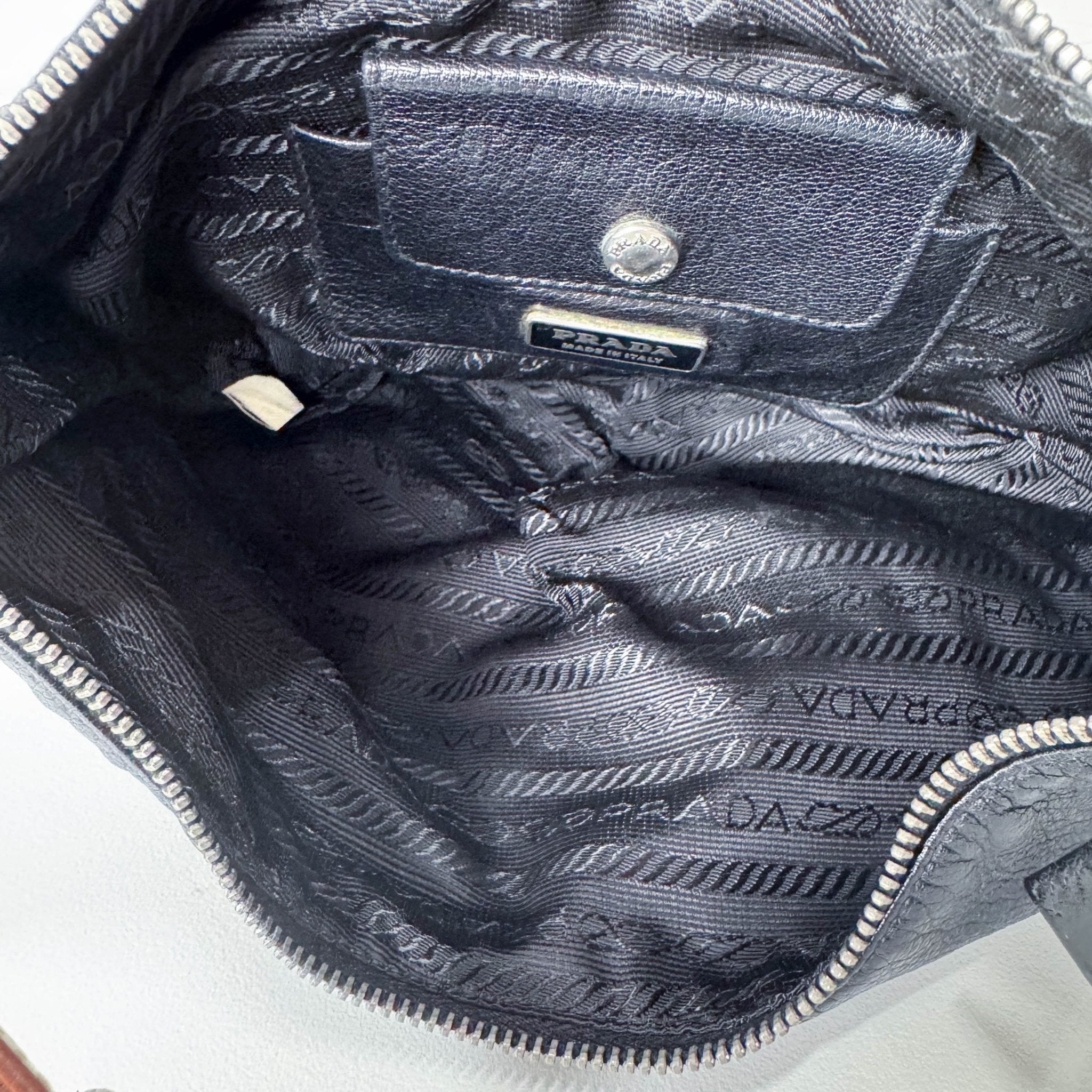 PRADA Black Leather Hobo Shoulder Bag, in , Sold by HIVE PRELOVED - Shoulder Bags, ,
