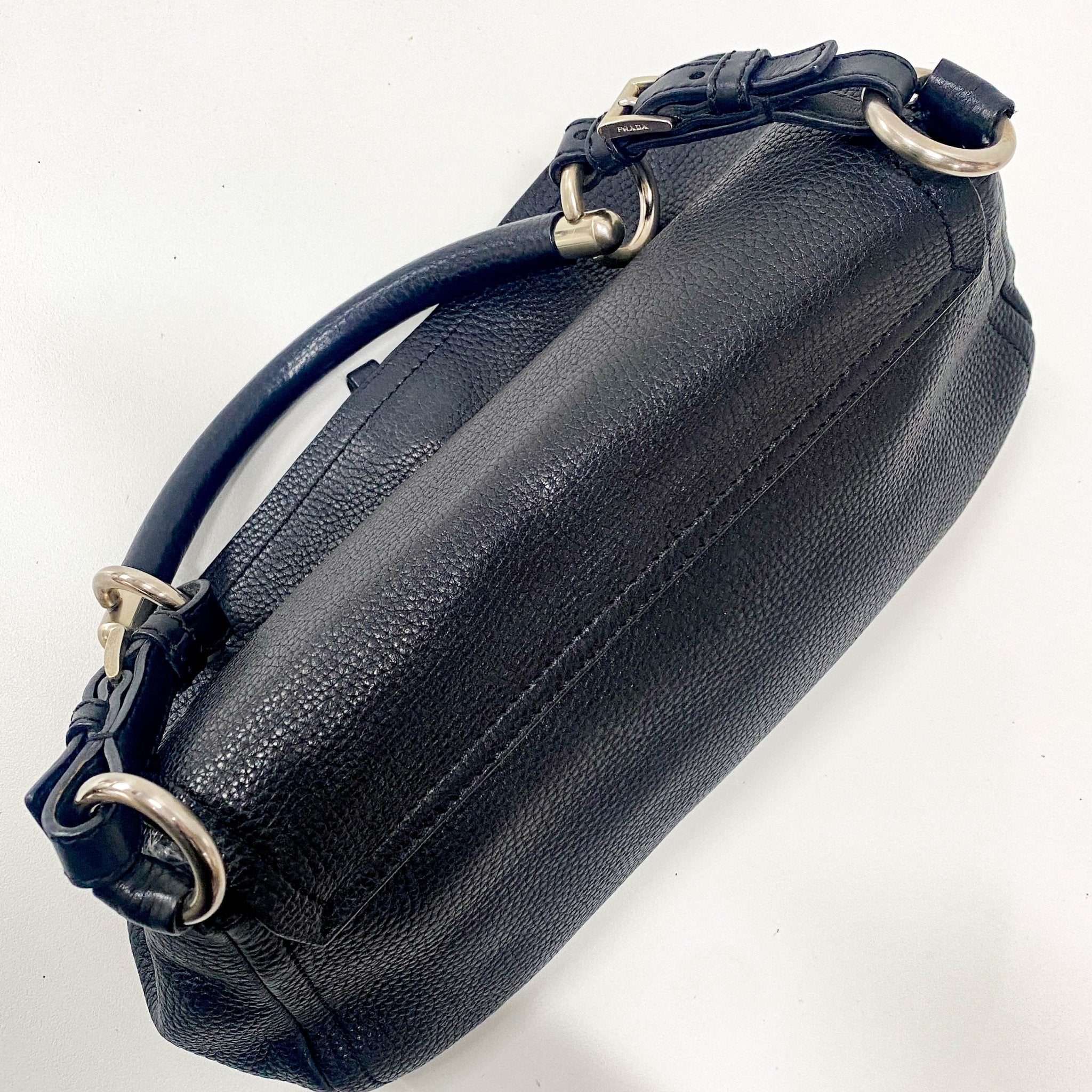 PRADA Black Leather Shoulder Bag, in , Sold by HIVE PRELOVED - Shoulder Bags, ,