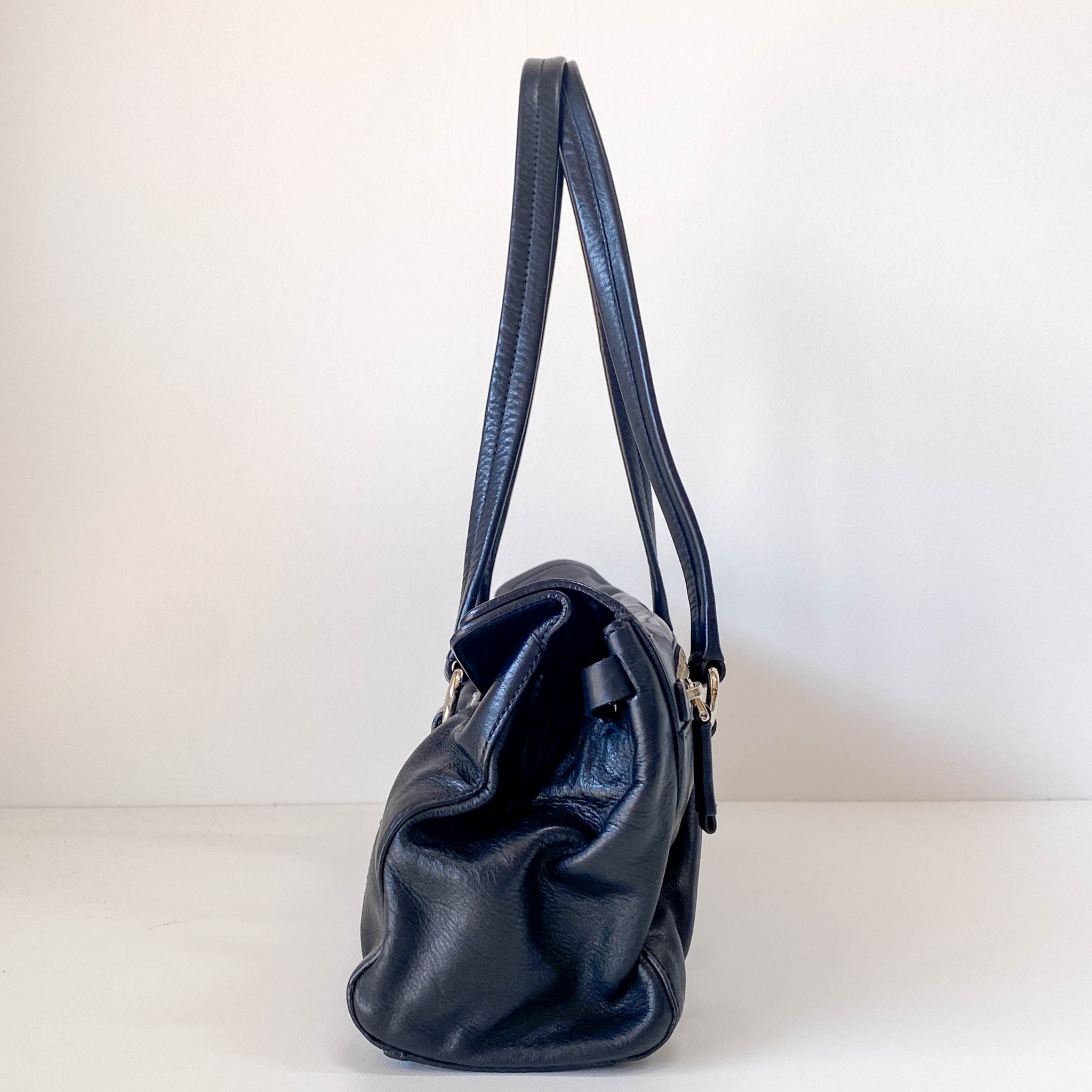 PRADA Black Leather Shoulder Bag, in , Sold by HIVE PRELOVED - Shoulder Bags, ,