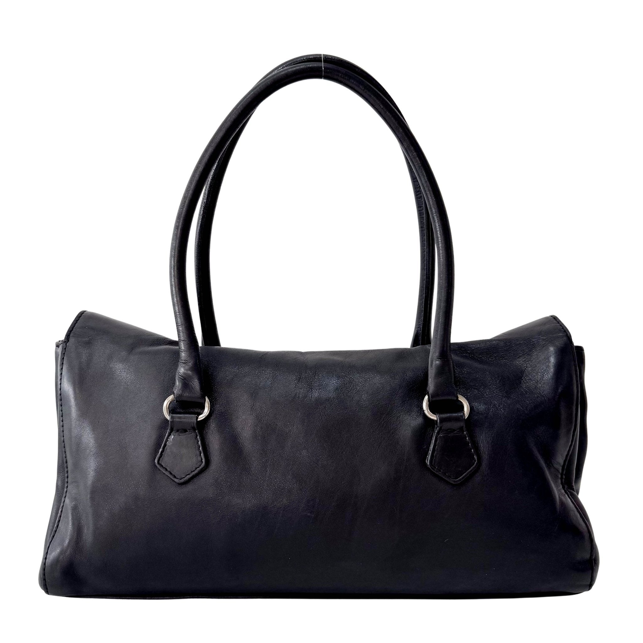 PRADA Black Leather Shoulder Bag, in , Sold by HIVE PRELOVED - Shoulder Bags, ,