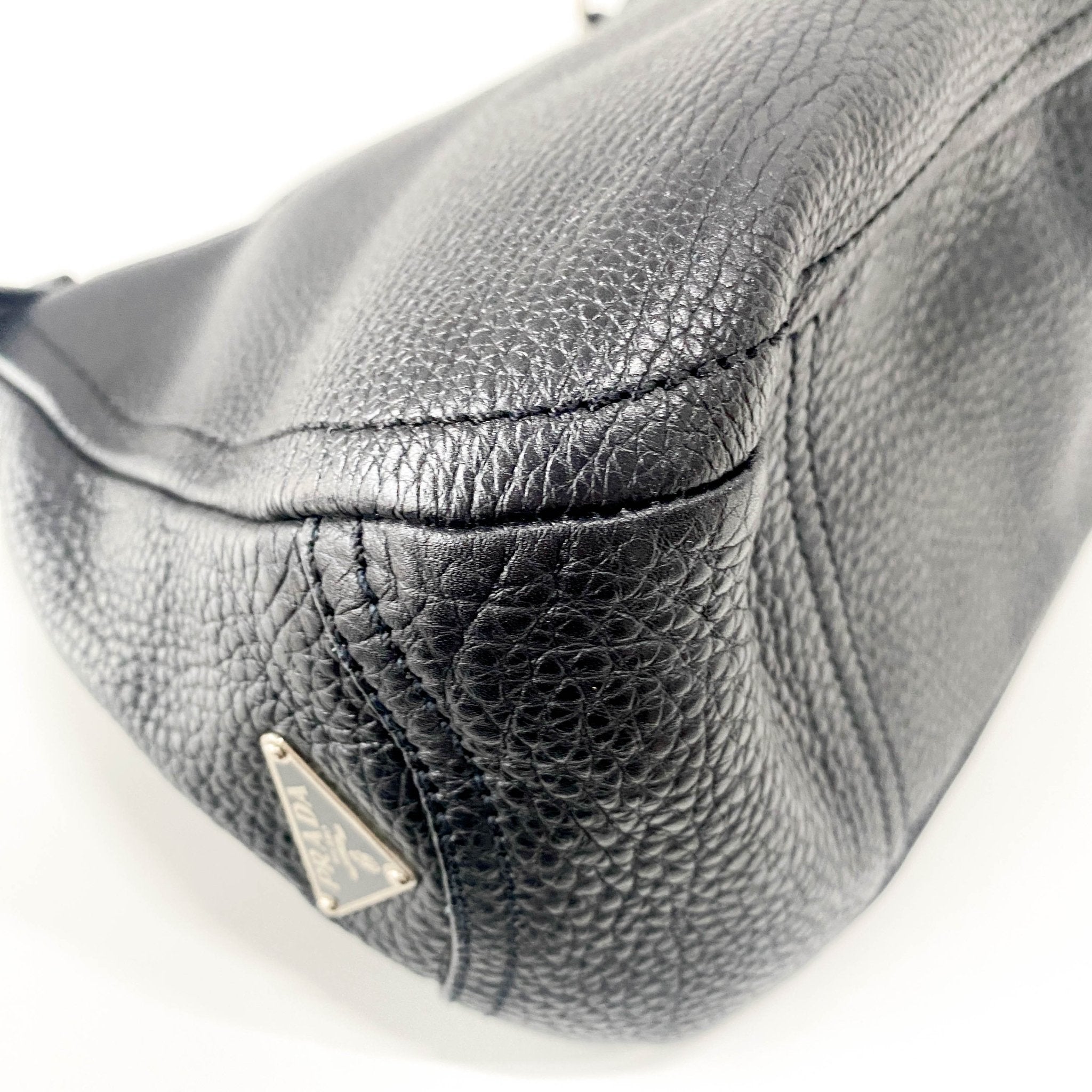 PRADA Black Leather Shoulder Bag, in , Sold by HIVE PRELOVED - Shoulder Bags, ,