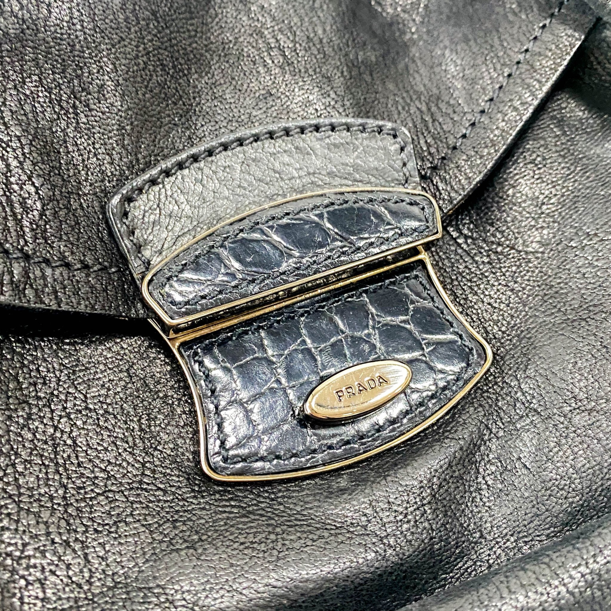 PRADA Black Leather Shoulder Bag, in , Sold by HIVE PRELOVED - Shoulder Bags, ,