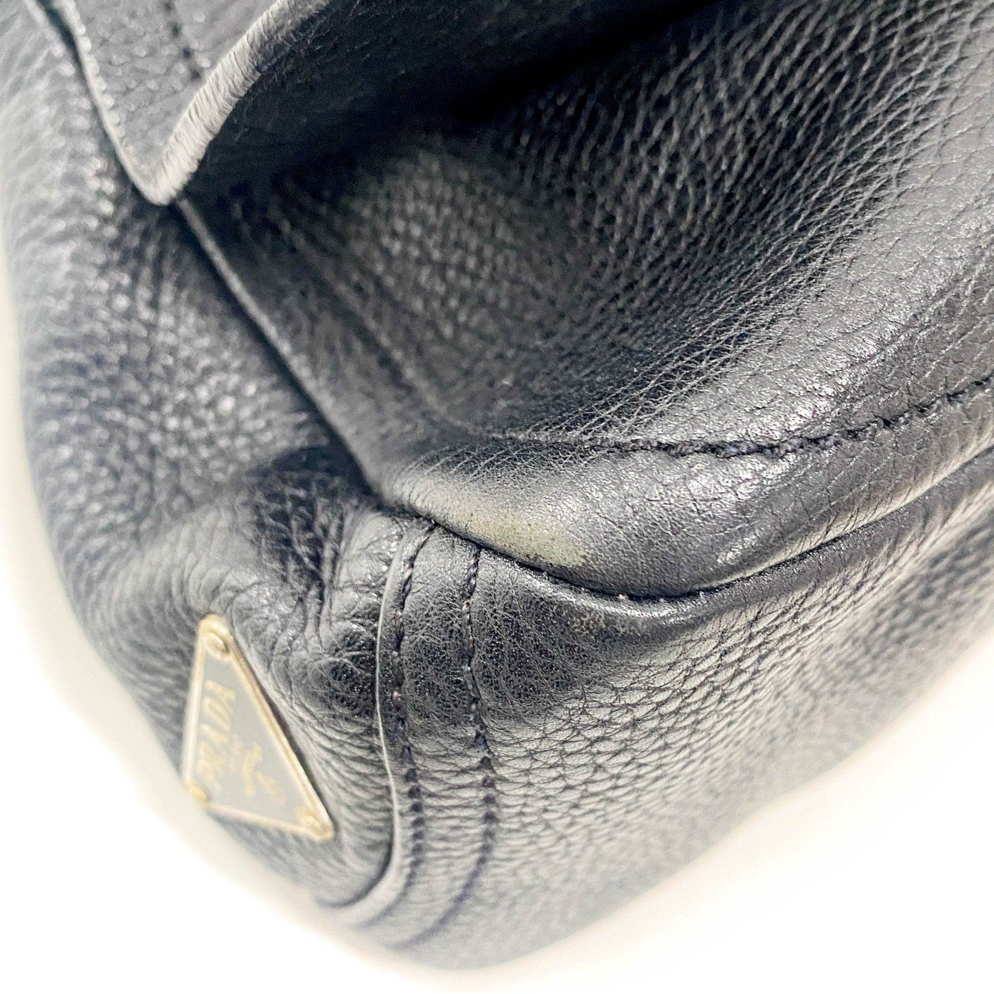 PRADA Black Leather Shoulder Bag, in , Sold by HIVE PRELOVED - Shoulder Bags, ,