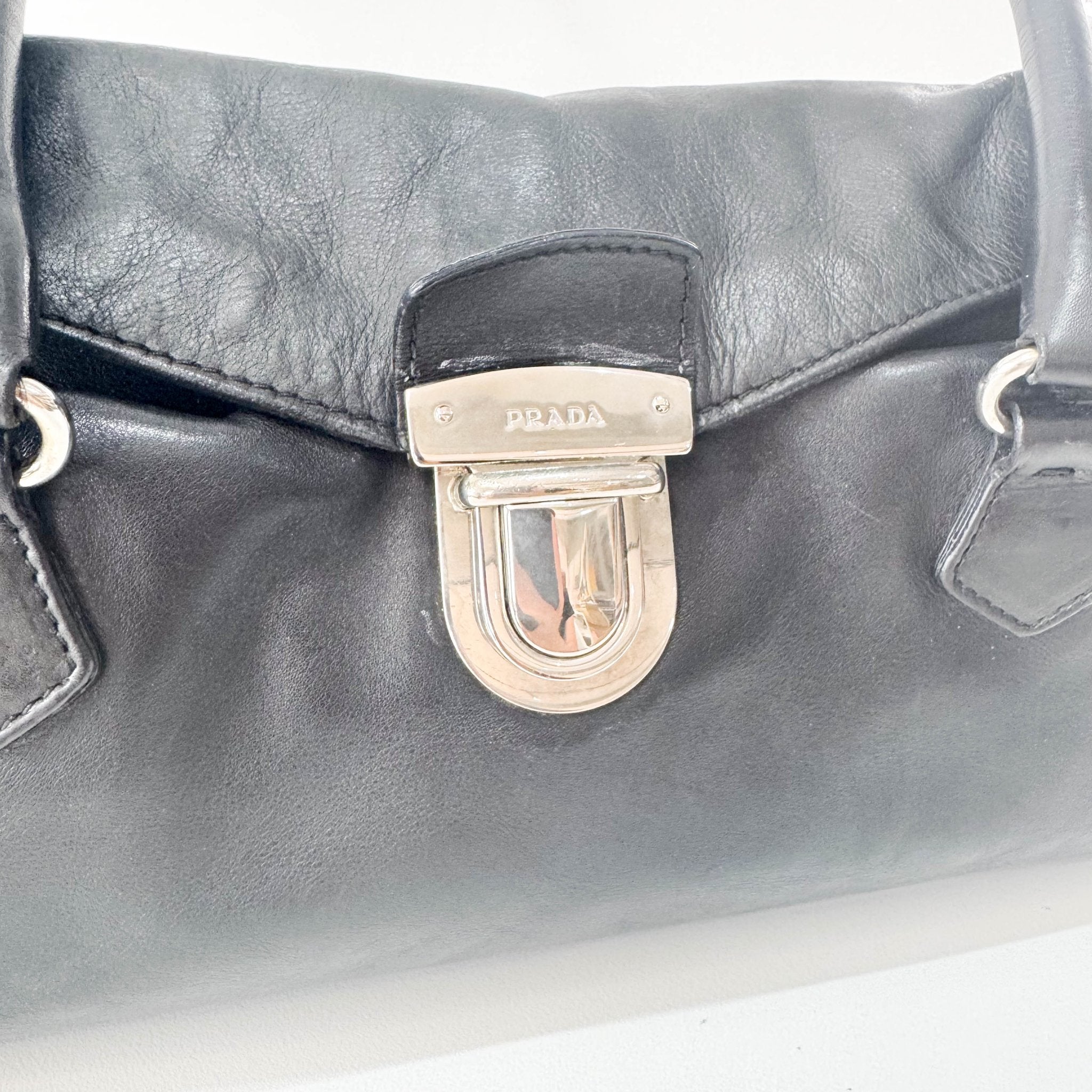 PRADA Black Leather Shoulder Bag, in , Sold by HIVE PRELOVED - Shoulder Bags, ,