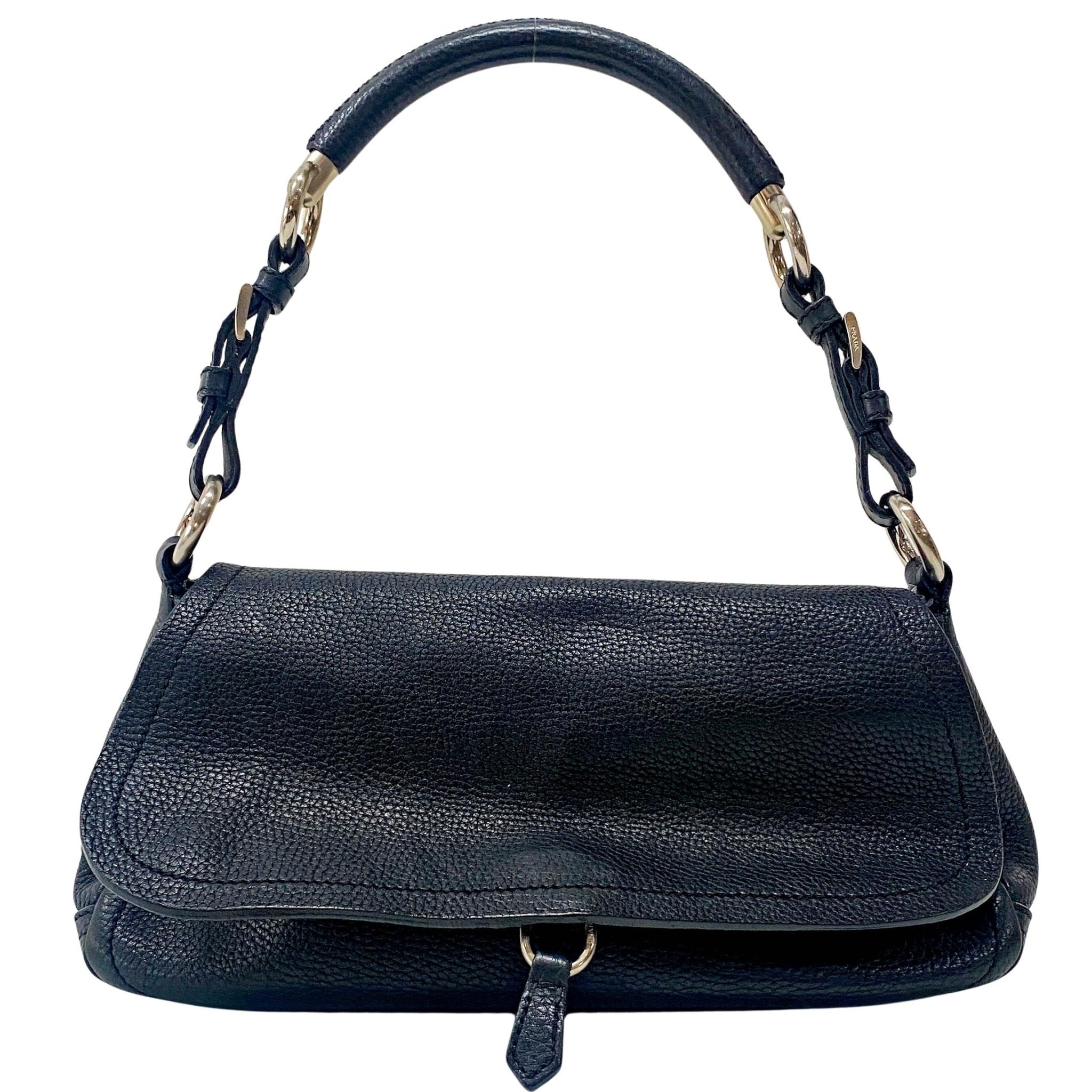 PRADA Black Leather Shoulder Bag, in , Sold by HIVE PRELOVED - Shoulder Bags, ,