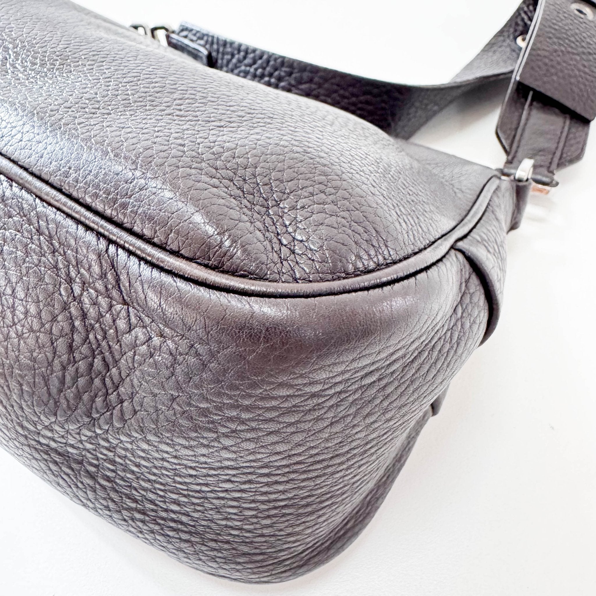 PRADA Black Leather Shoulder Bag, in , Sold by HIVE PRELOVED - Shoulder Bags, ,