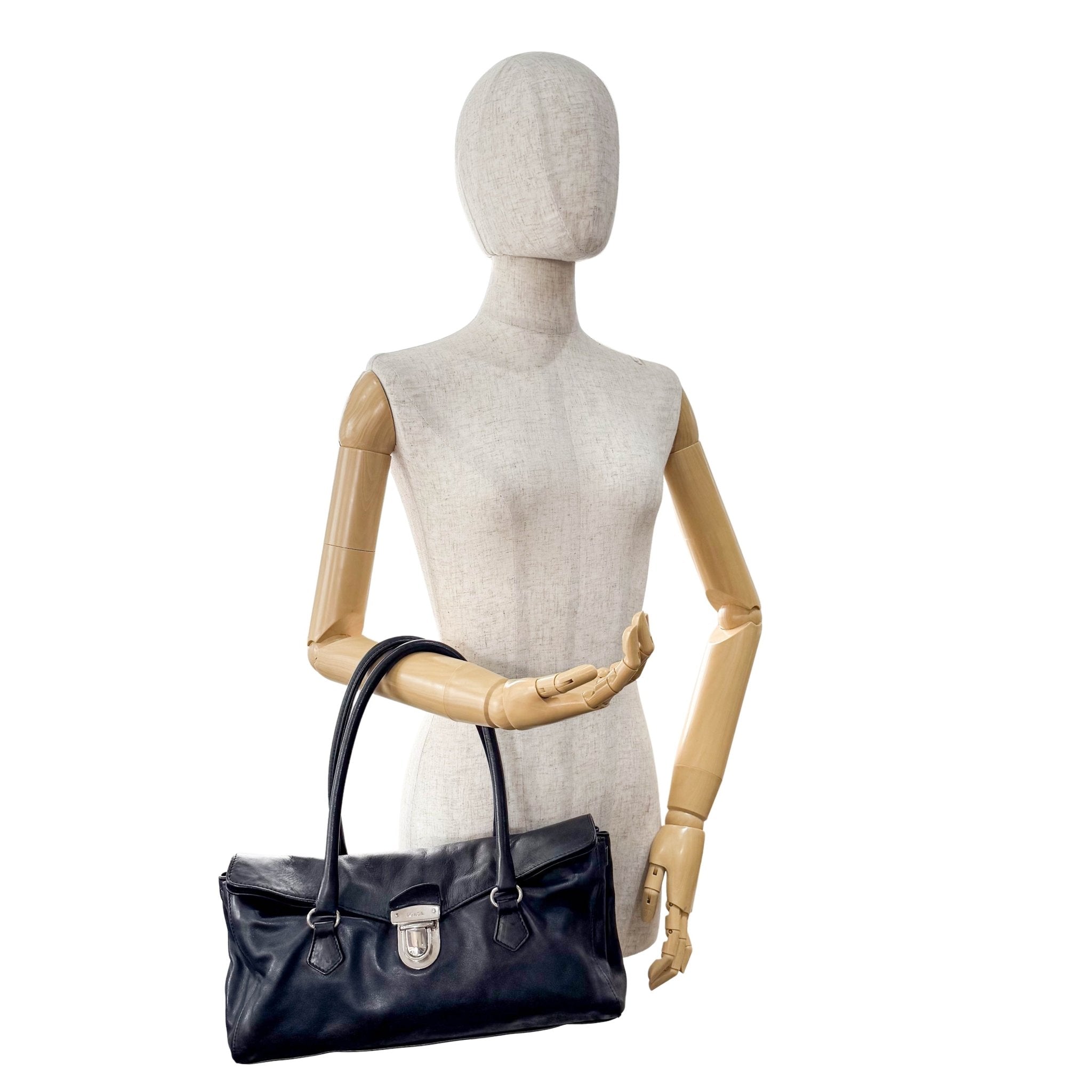 PRADA Black Leather Shoulder Bag, in , Sold by HIVE PRELOVED - Shoulder Bags, ,