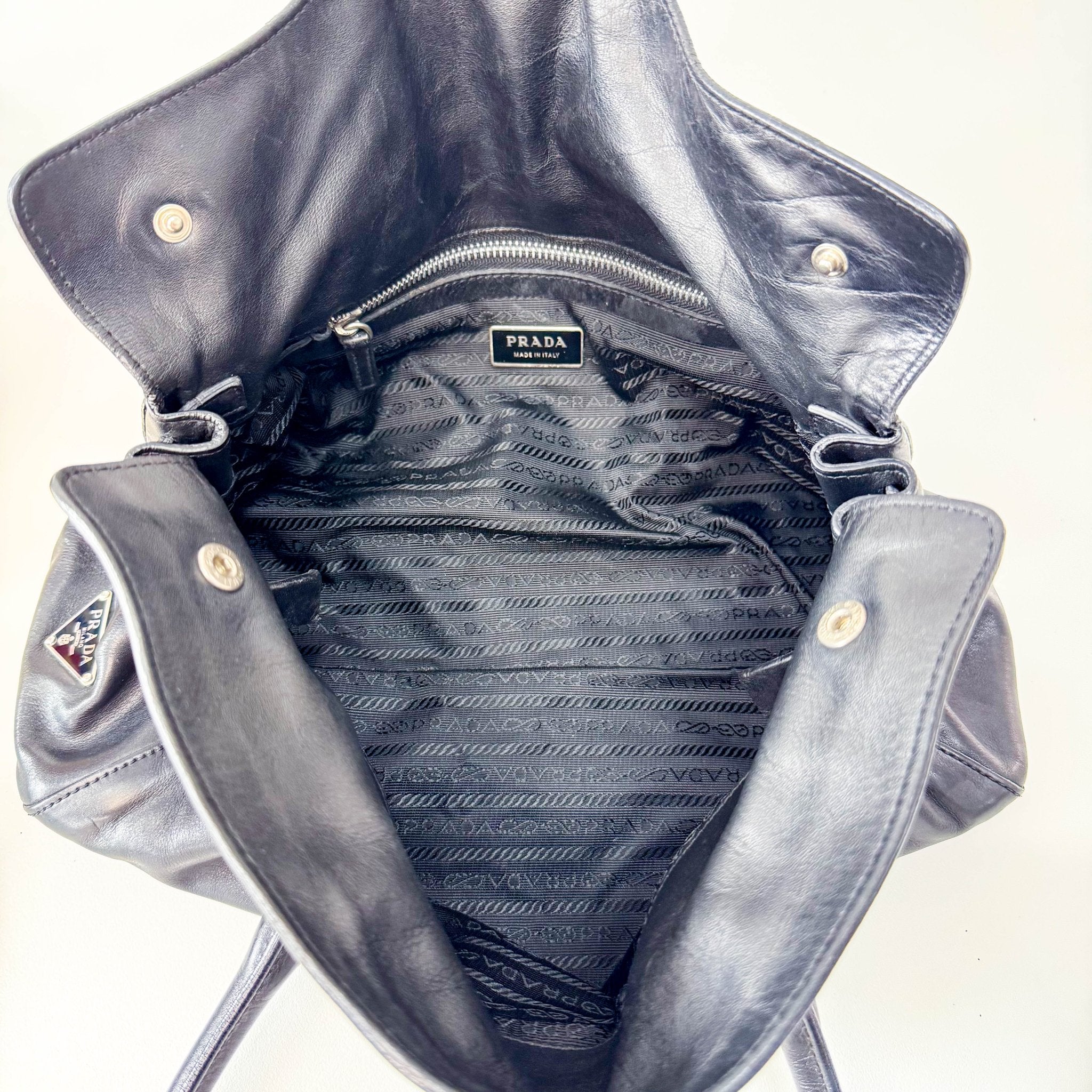 PRADA Black Leather Shoulder Bag, in , Sold by HIVE PRELOVED - Shoulder Bags, ,