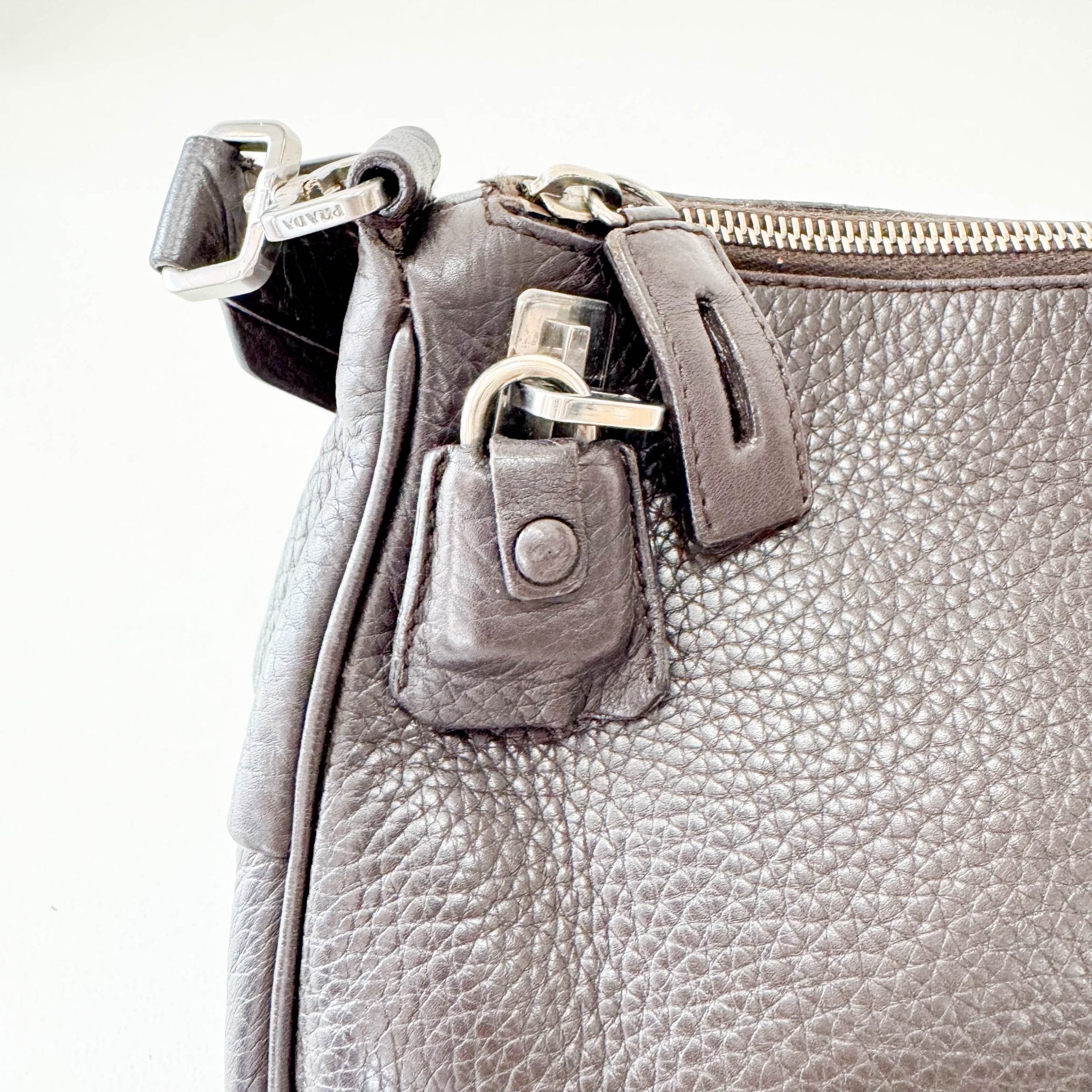 PRADA Black Leather Shoulder Bag, in , Sold by HIVE PRELOVED - Shoulder Bags, ,