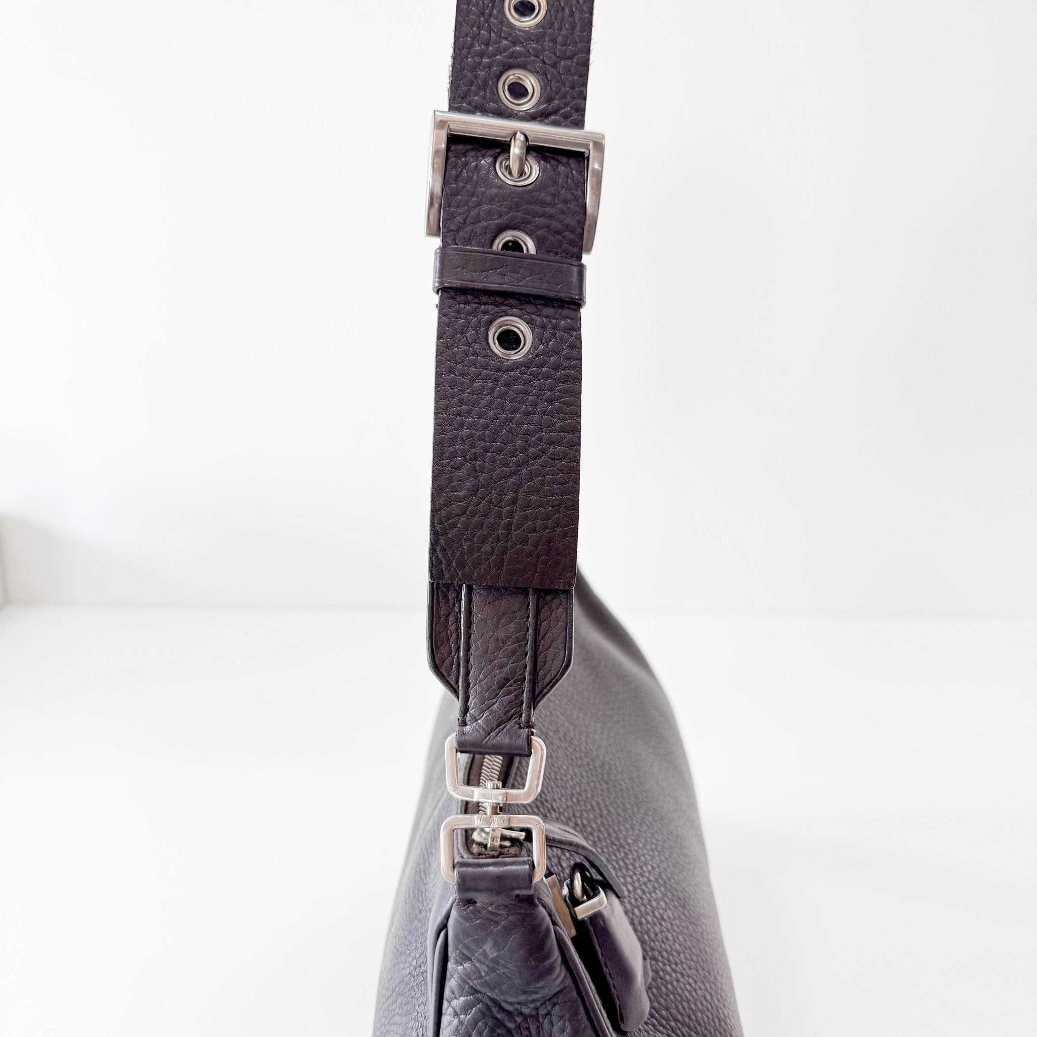 PRADA Black Leather Shoulder Bag, in , Sold by HIVE PRELOVED - Shoulder Bags, ,