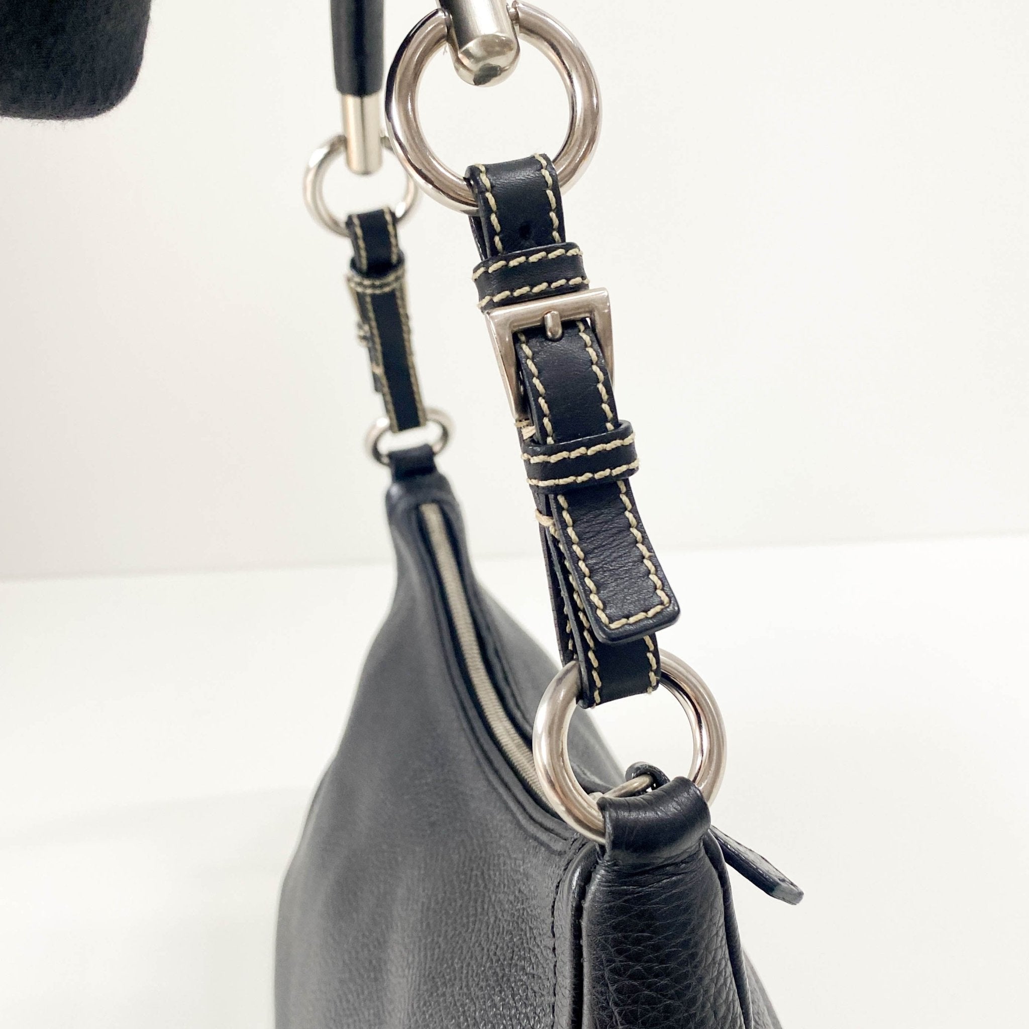 PRADA Black Leather Shoulder Bag, in , Sold by HIVE PRELOVED - Shoulder Bags, ,