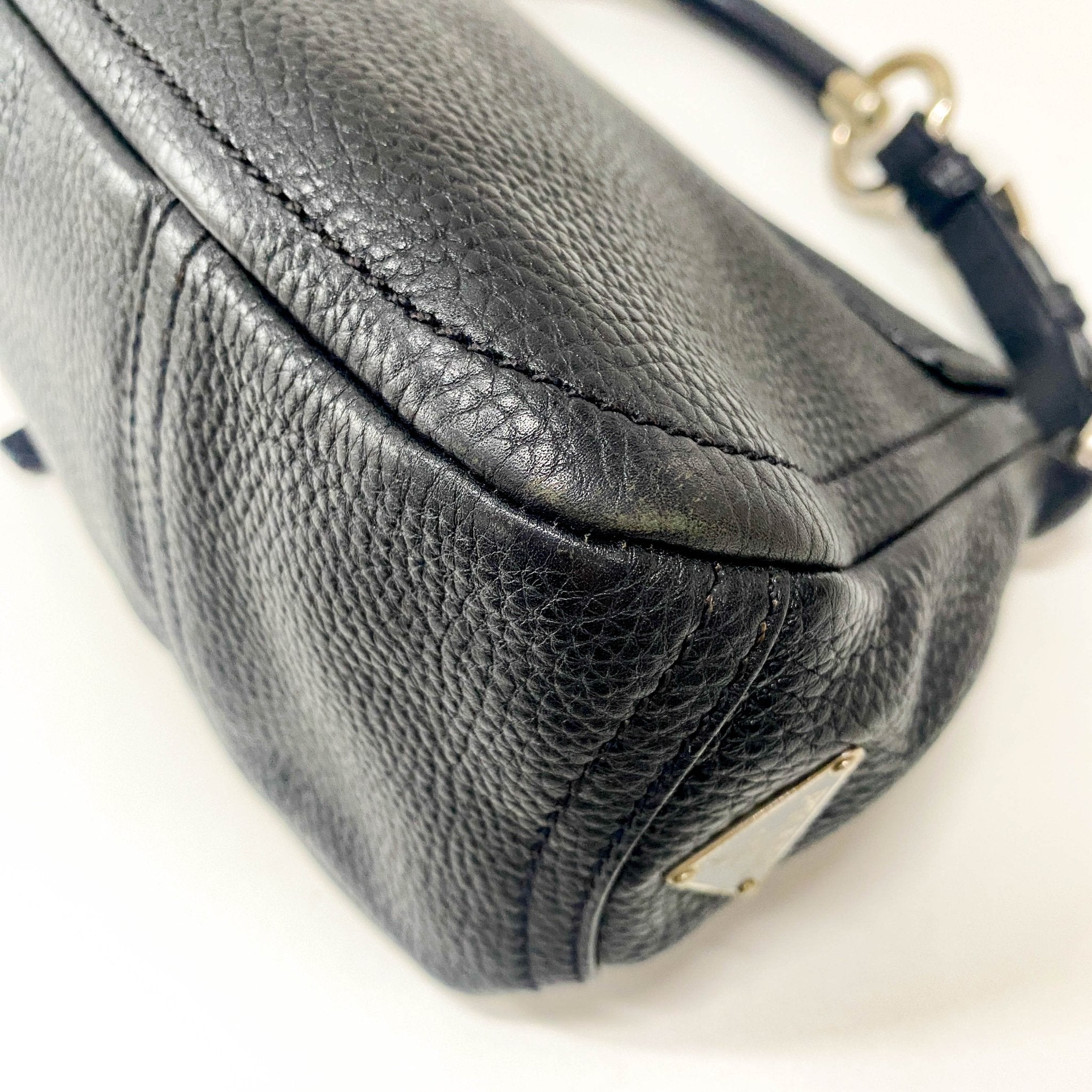 PRADA Black Leather Shoulder Bag, in , Sold by HIVE PRELOVED - Shoulder Bags, ,