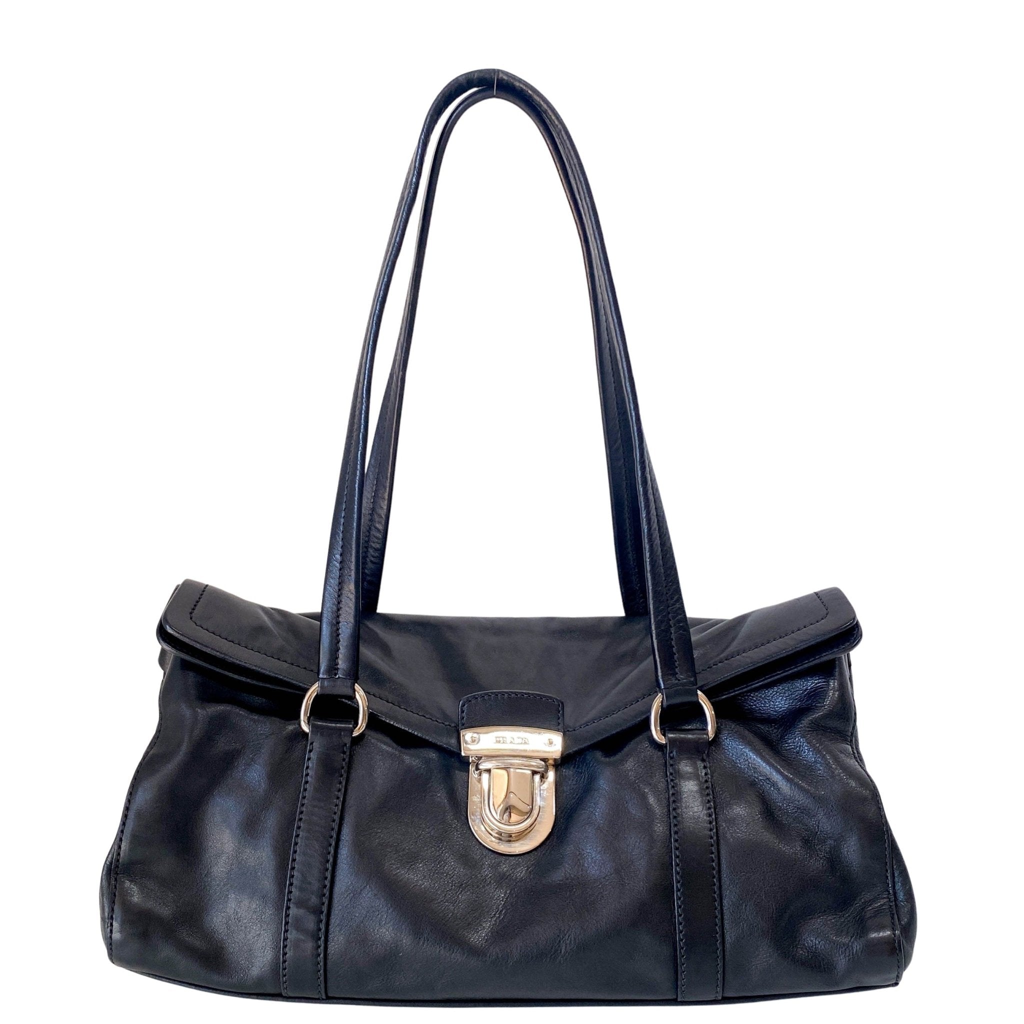 PRADA Black Leather Shoulder Bag, in , Sold by HIVE PRELOVED - Shoulder Bags, ,