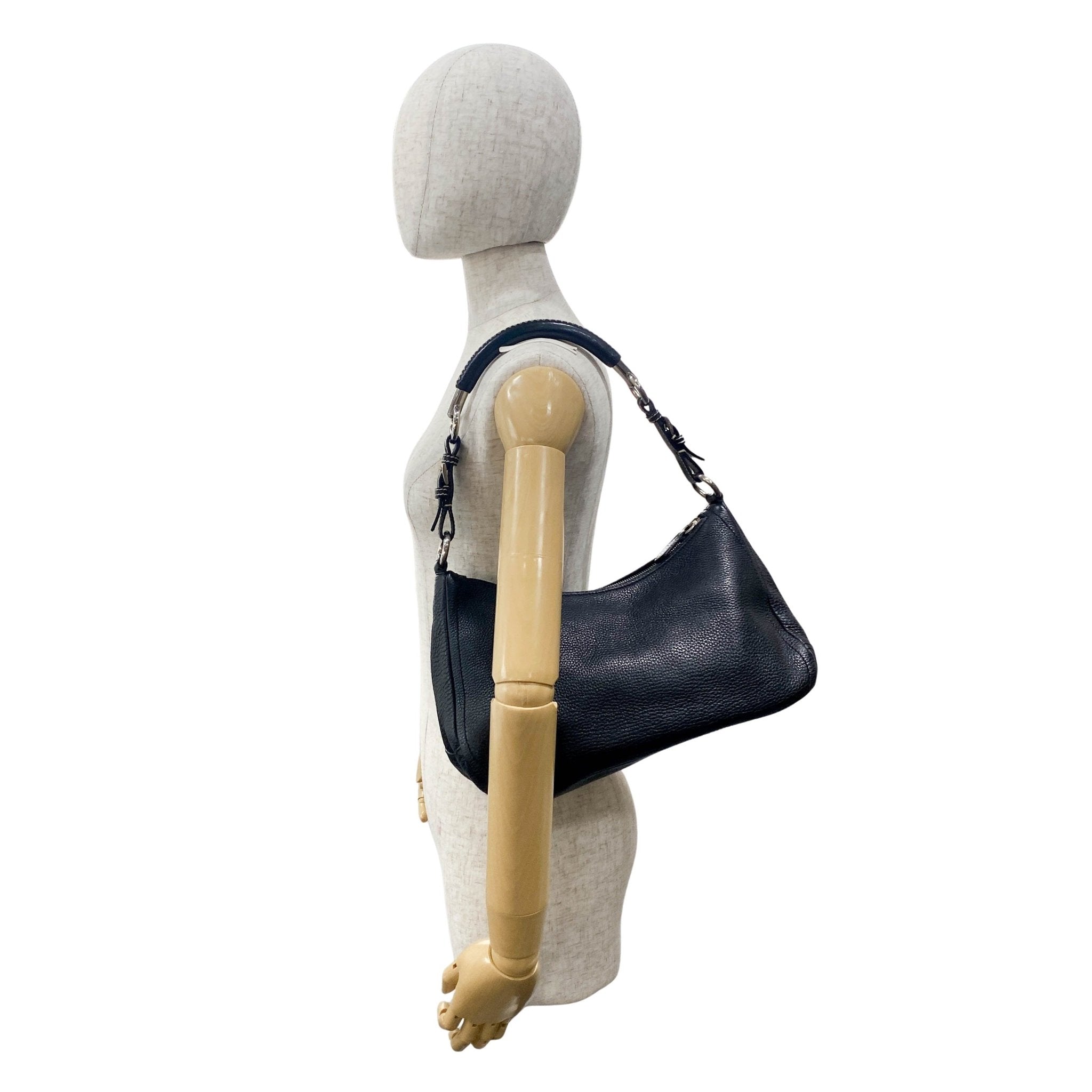 PRADA Black Leather Shoulder Bag, in , Sold by HIVE PRELOVED - Shoulder Bags, ,