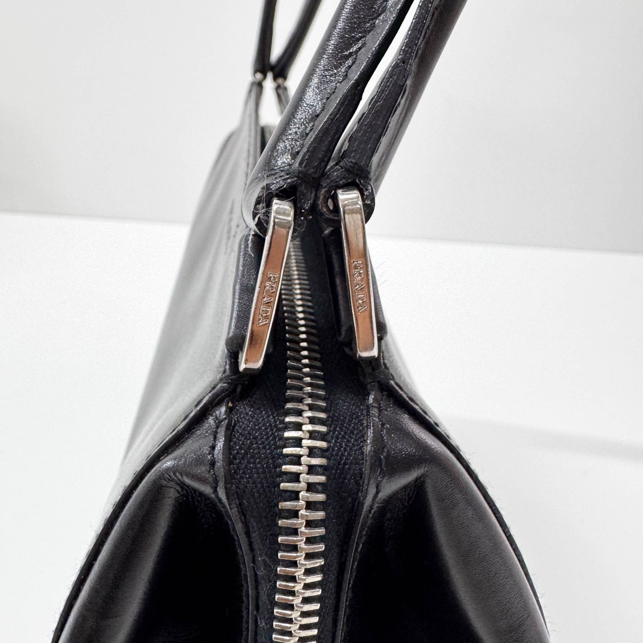 PRADA Black Leather Shoulder Bag, in , Sold by HIVE PRELOVED - Shoulder Bags, ,