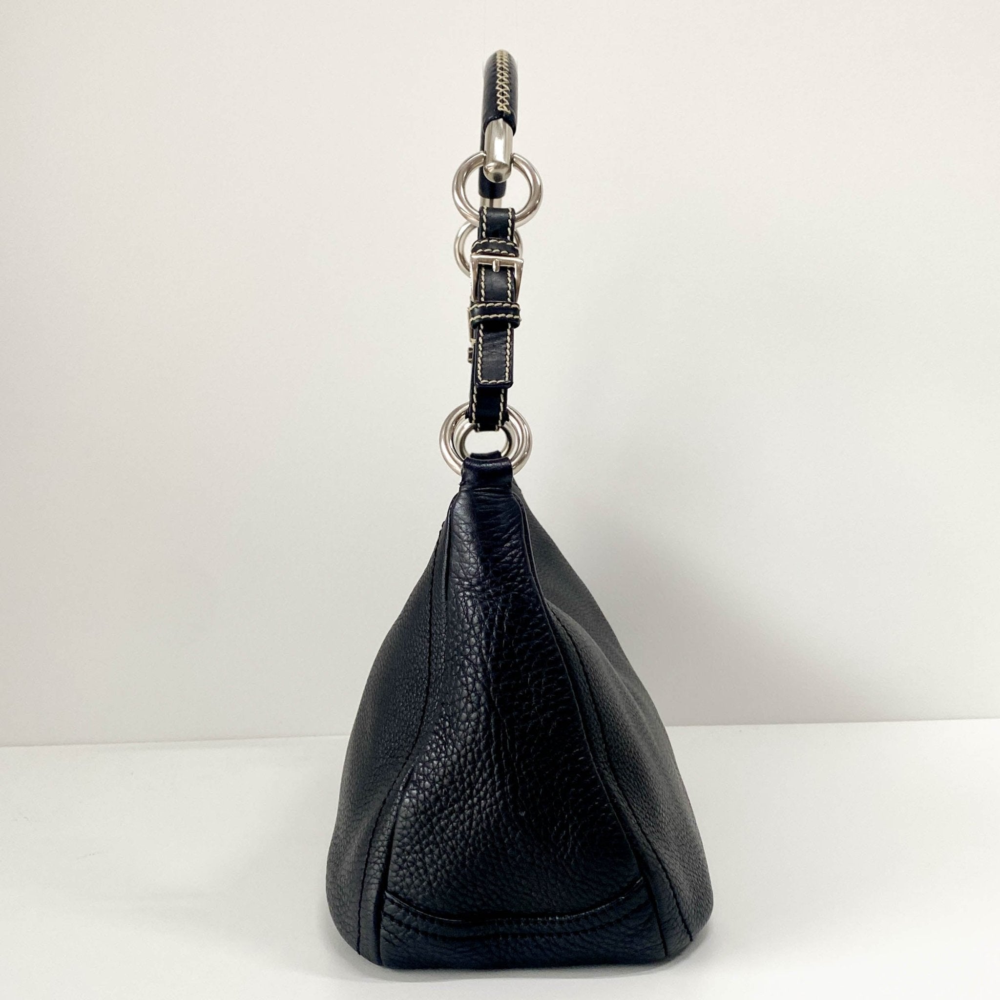 PRADA Black Leather Shoulder Bag, in , Sold by HIVE PRELOVED - Shoulder Bags, ,