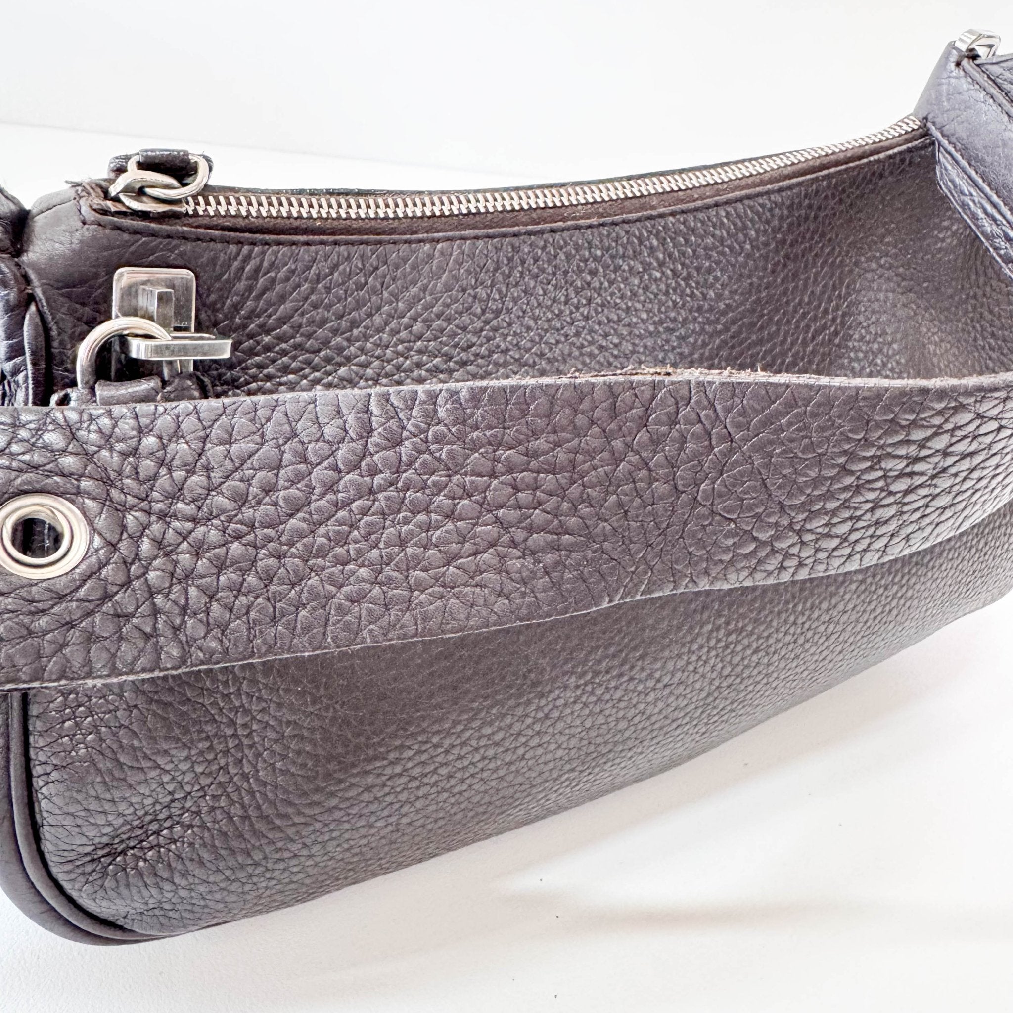 PRADA Black Leather Shoulder Bag, in , Sold by HIVE PRELOVED - Shoulder Bags, ,