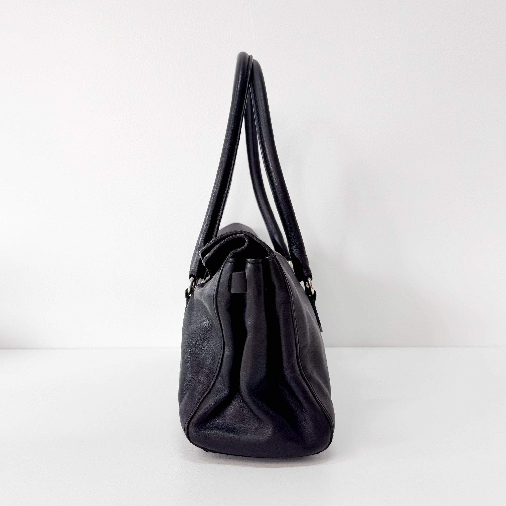 PRADA Black Leather Shoulder Bag, in , Sold by HIVE PRELOVED - Shoulder Bags, ,