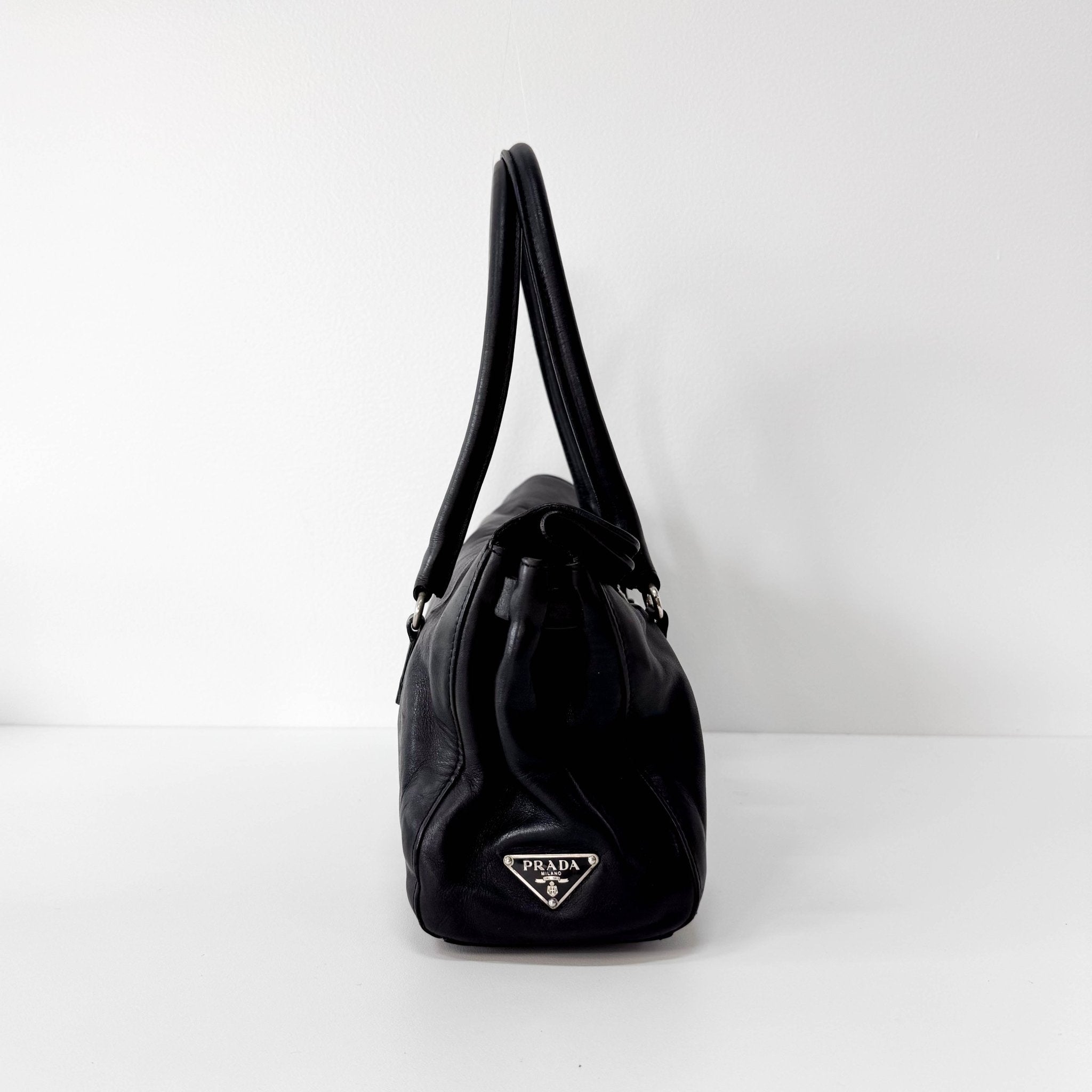 PRADA Black Leather Shoulder Bag, in , Sold by HIVE PRELOVED - Shoulder Bags, ,