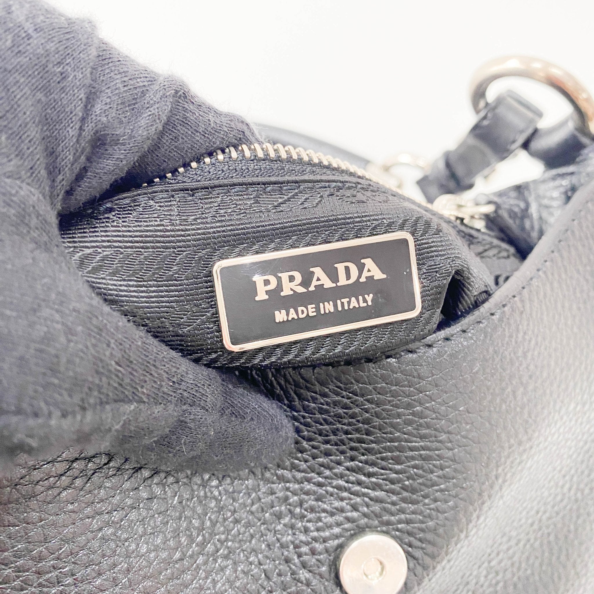 PRADA Black Leather Shoulder Bag, in , Sold by HIVE PRELOVED - Shoulder Bags, ,