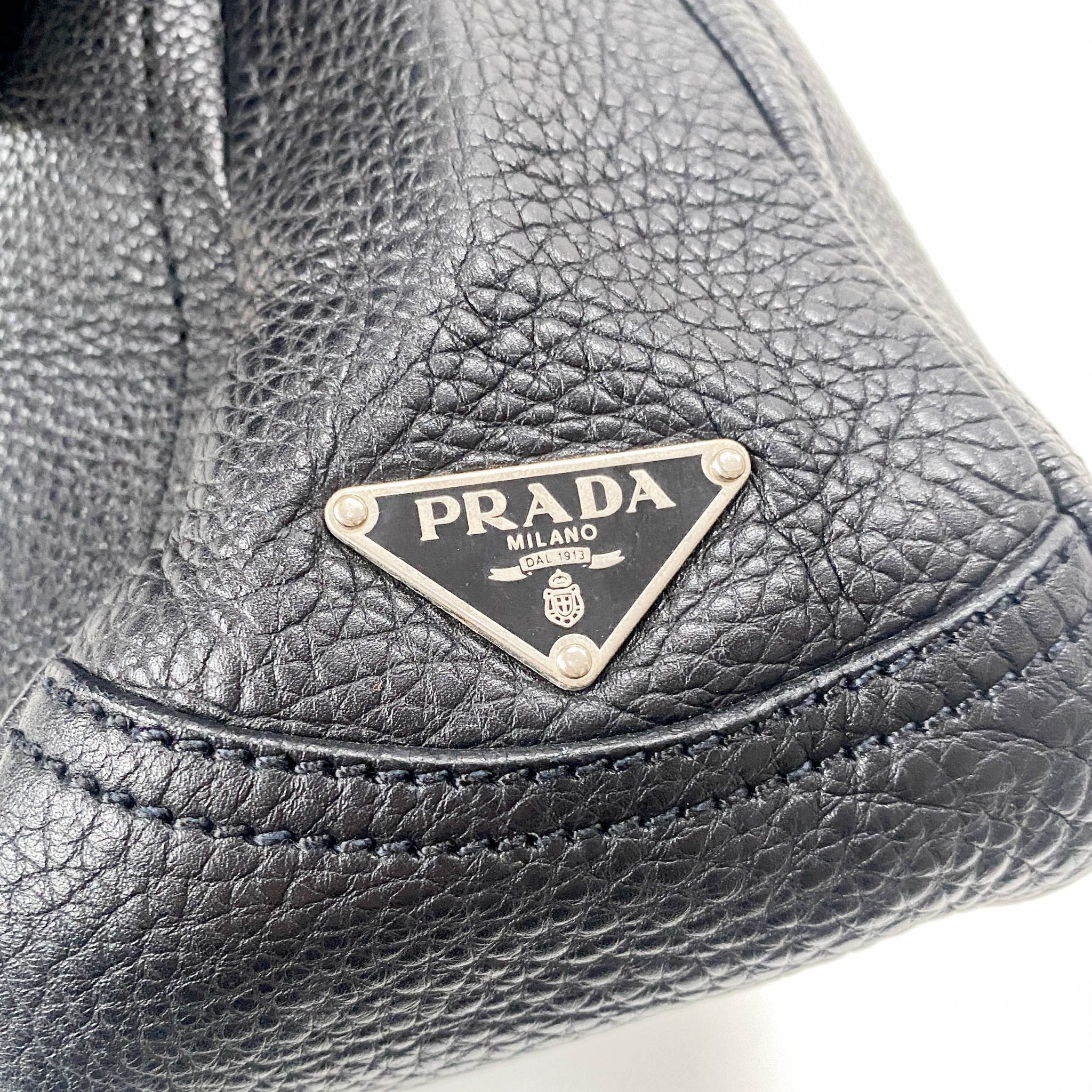 PRADA Black Leather Shoulder Bag, in , Sold by HIVE PRELOVED - Shoulder Bags, ,