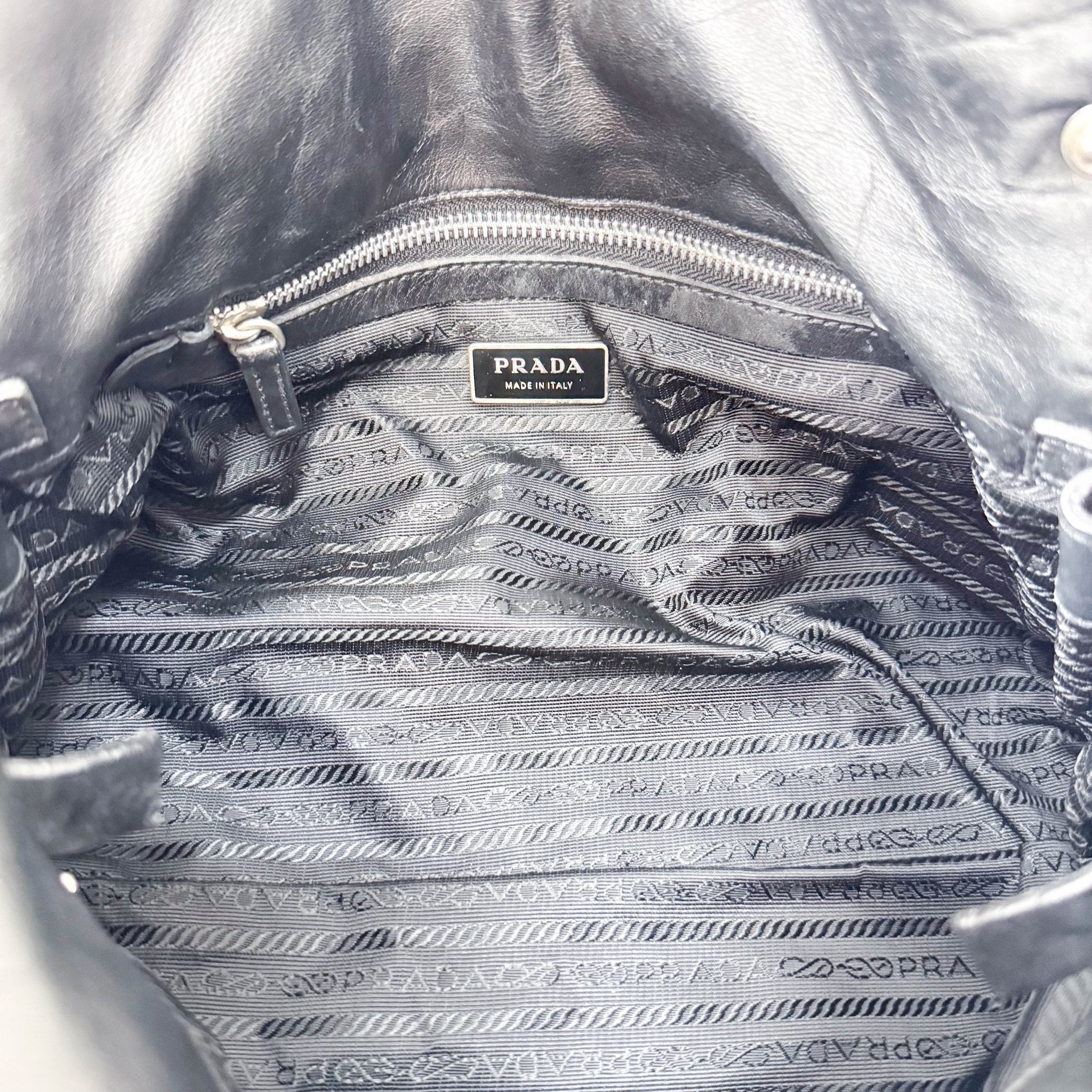 PRADA Black Leather Shoulder Bag, in , Sold by HIVE PRELOVED - Shoulder Bags, ,