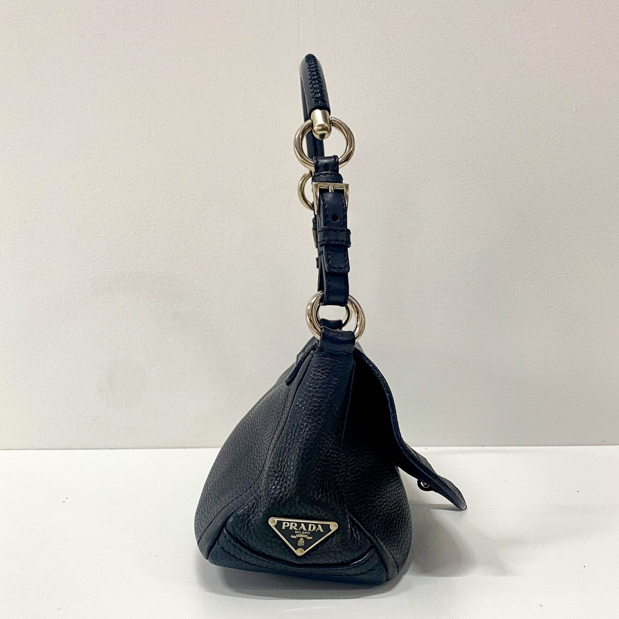 PRADA Black Leather Shoulder Bag, in , Sold by HIVE PRELOVED - Shoulder Bags, ,