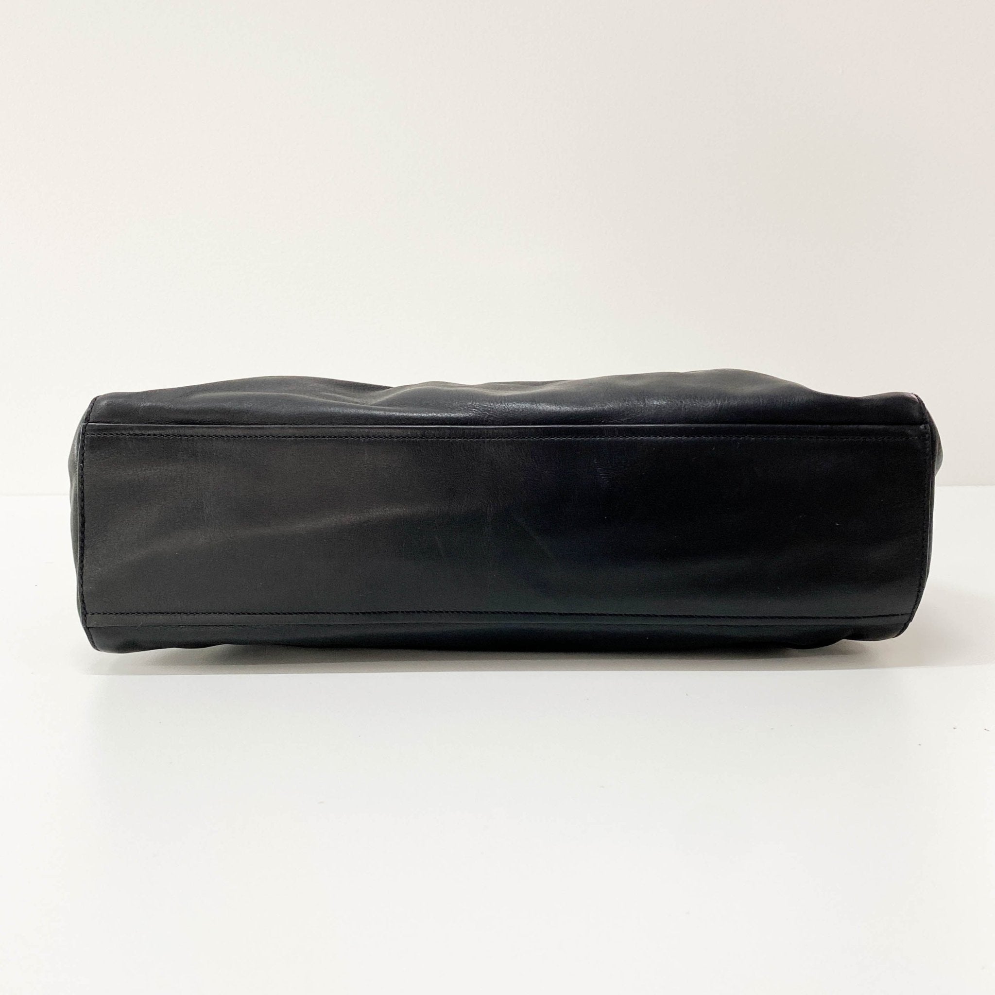 PRADA Black Leather Top Handle Shoulder Bag, in , Sold by HIVE PRELOVED - Shoulder Bags, ,