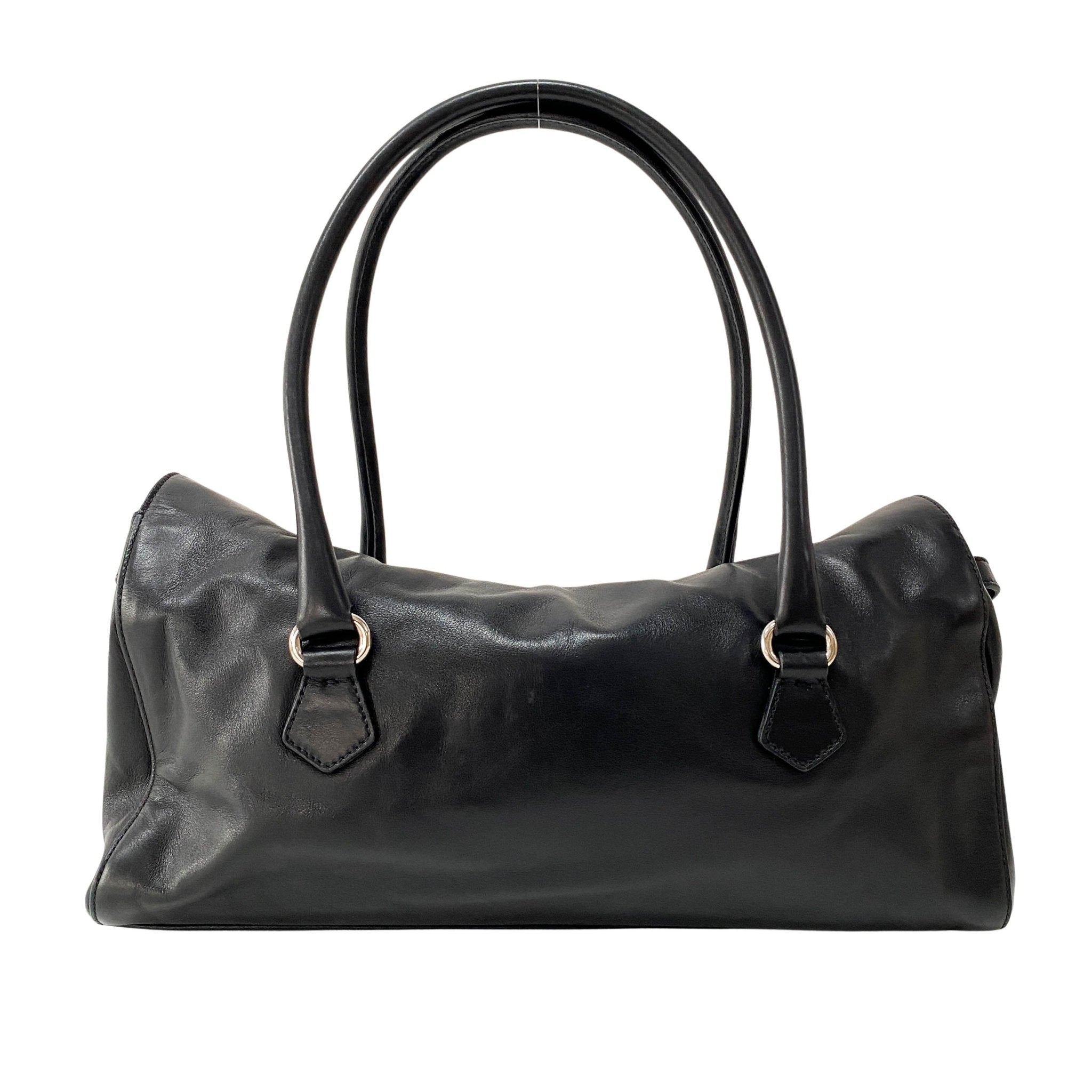 PRADA Black Leather Top Handle Shoulder Bag, in , Sold by HIVE PRELOVED - Shoulder Bags, ,