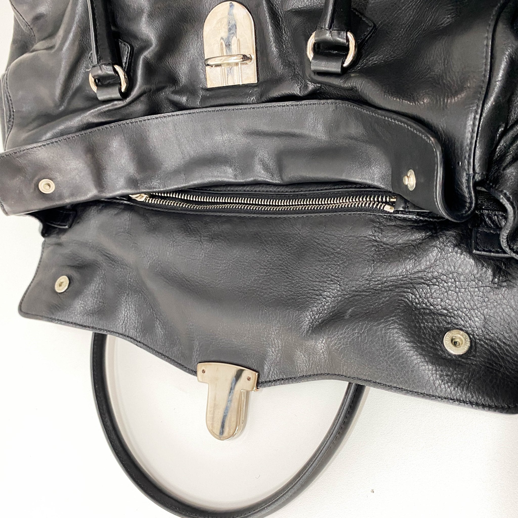 PRADA Black Leather Top Handle Shoulder Bag, in , Sold by HIVE PRELOVED - Shoulder Bags, ,