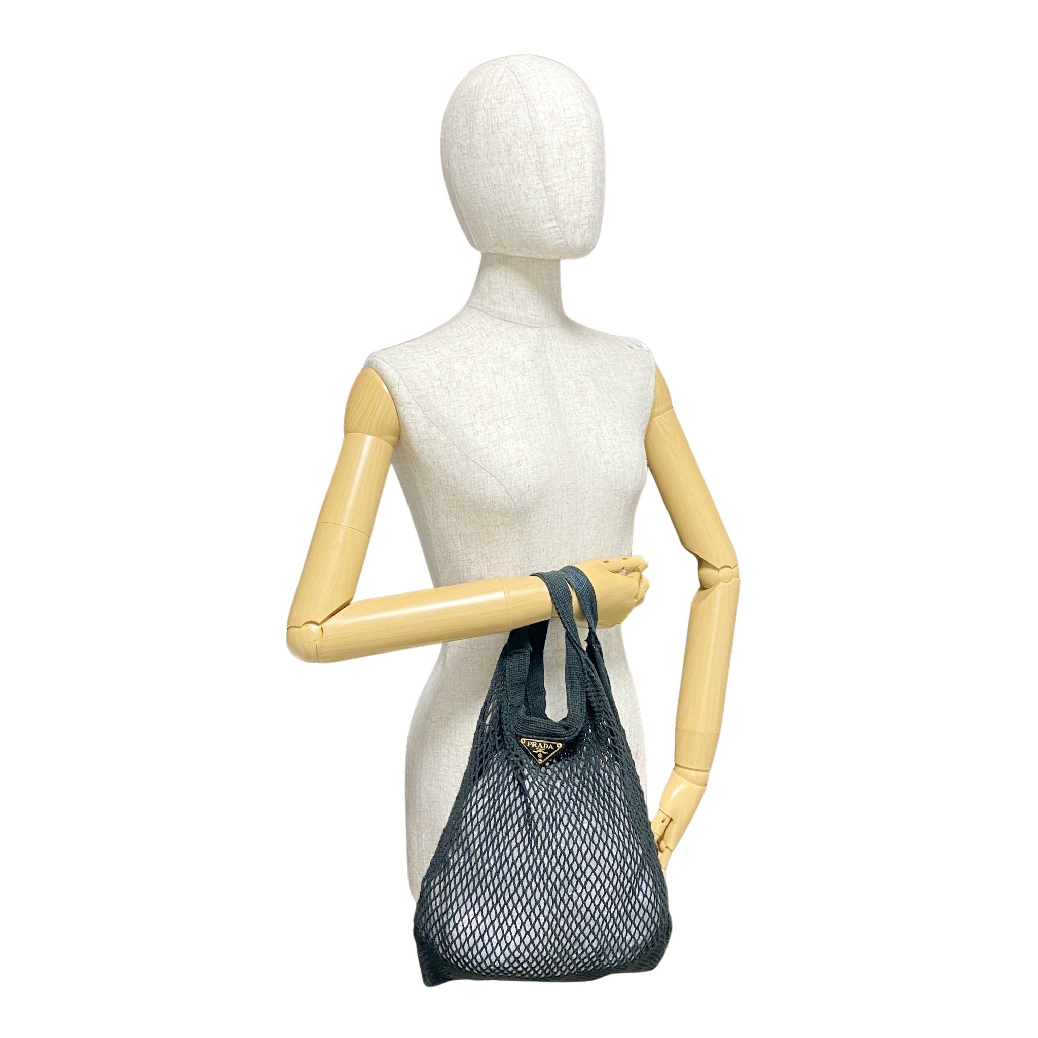 PRADA Black Mesh Fishnet Tote Bag, in , Sold by HIVE PRELOVED - Handle Bags, ,