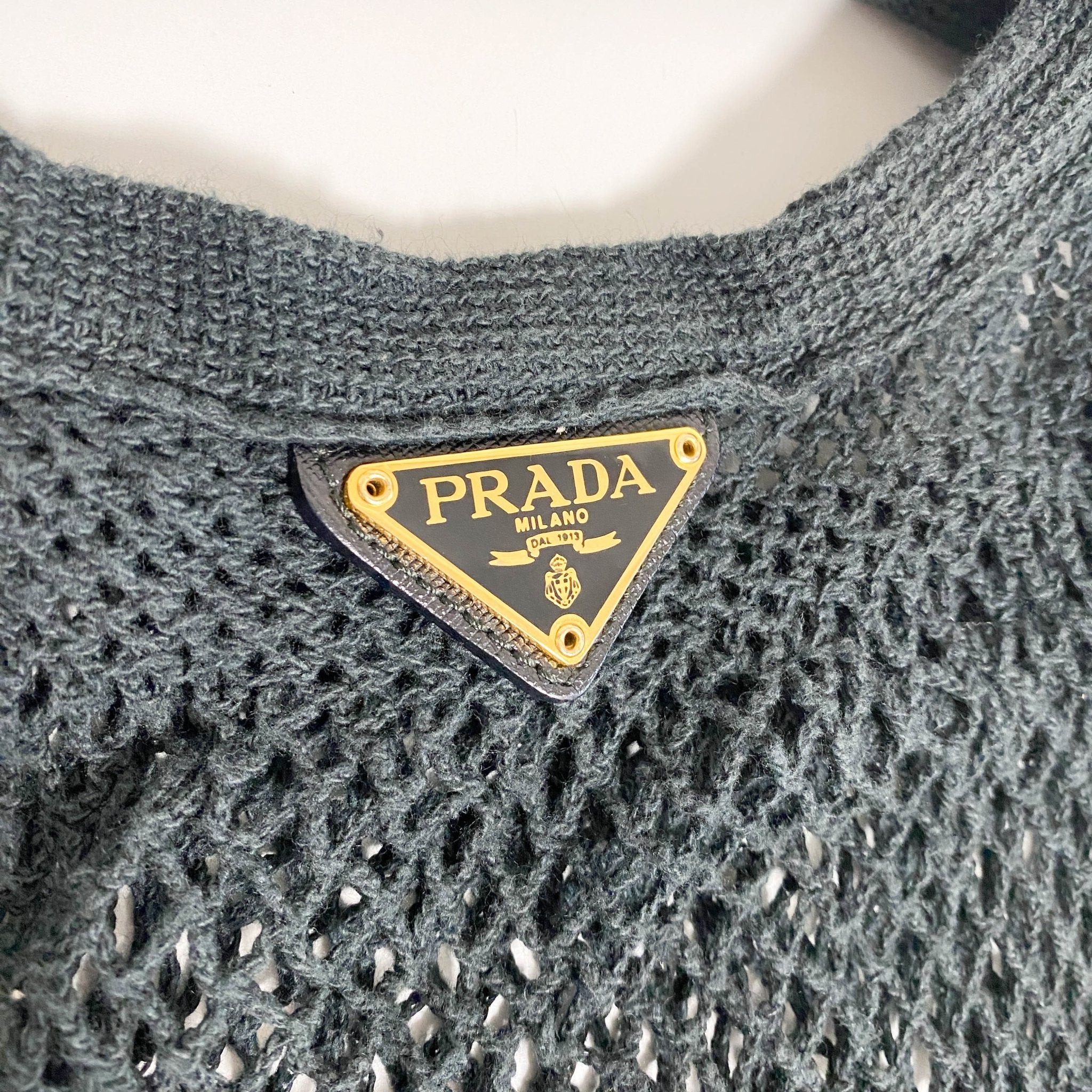 PRADA Black Mesh Fishnet Tote Bag, in , Sold by HIVE PRELOVED - Handle Bags, ,