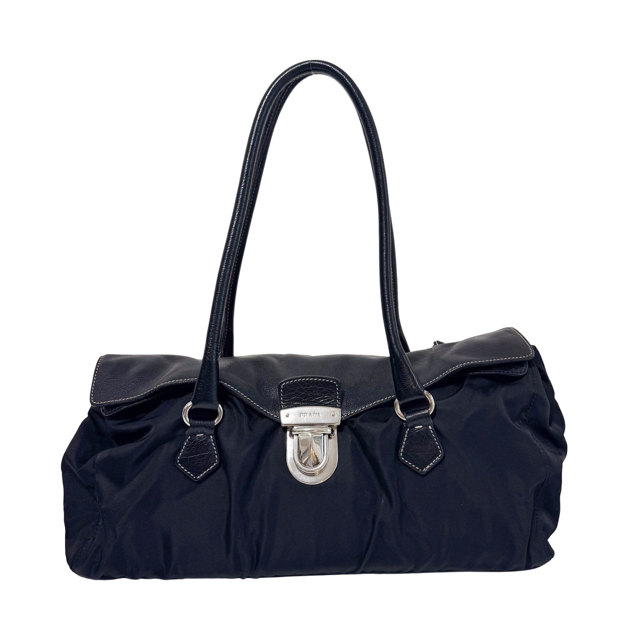 PRADA Black Nylon and Leather Shoulder Bag, in , Sold by HIVE PRELOVED - Shoulder Bags, ,