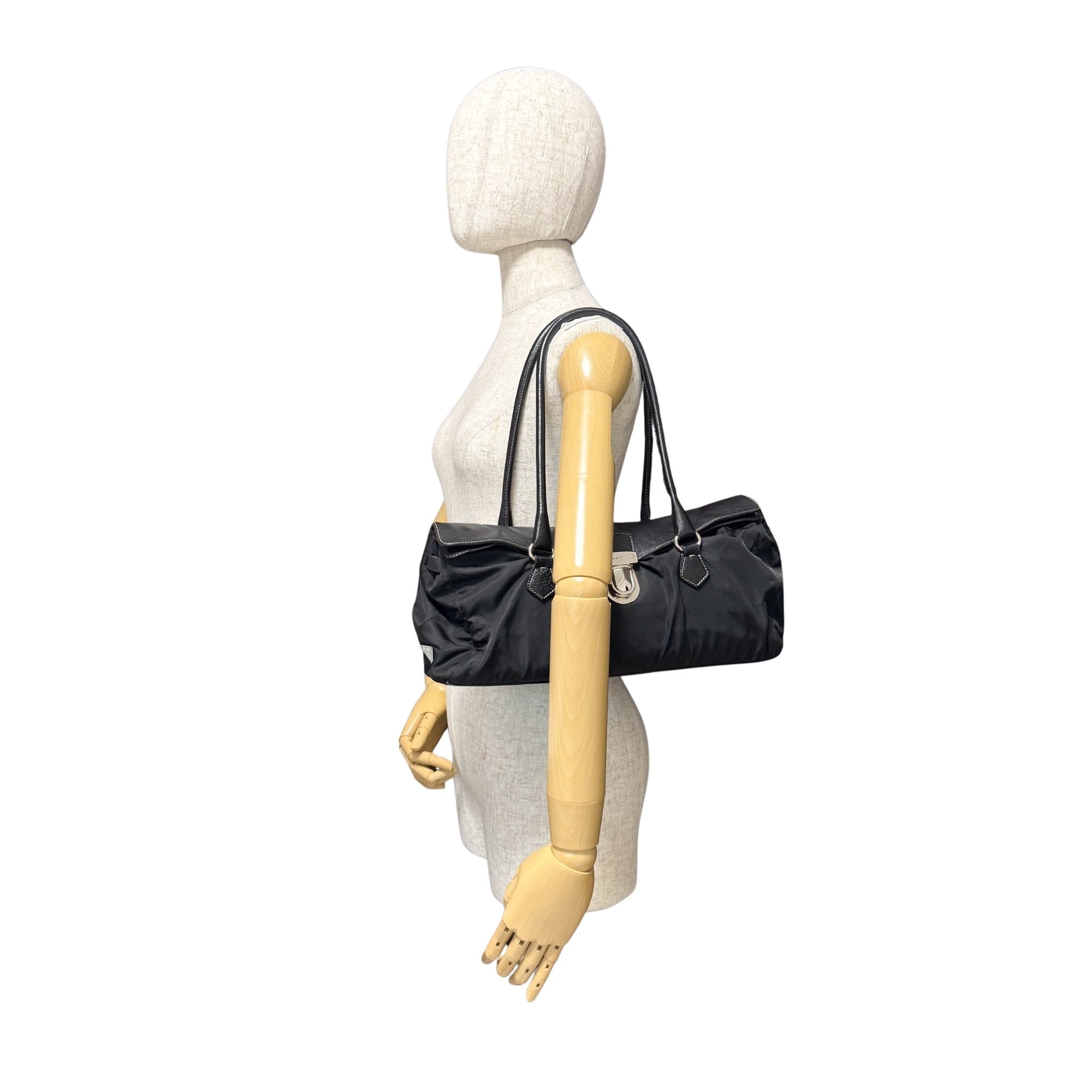 PRADA Black Nylon and Leather Shoulder Bag, in , Sold by HIVE PRELOVED - Shoulder Bags, ,