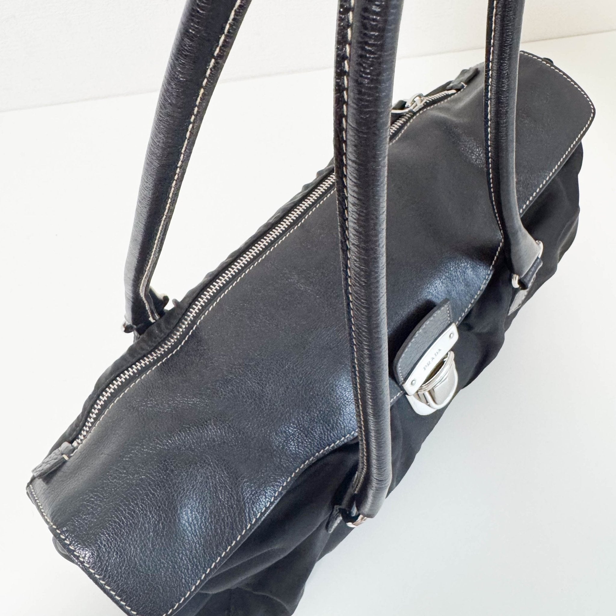 PRADA Black Nylon and Leather Shoulder Bag, in , Sold by HIVE PRELOVED - Shoulder Bags, ,