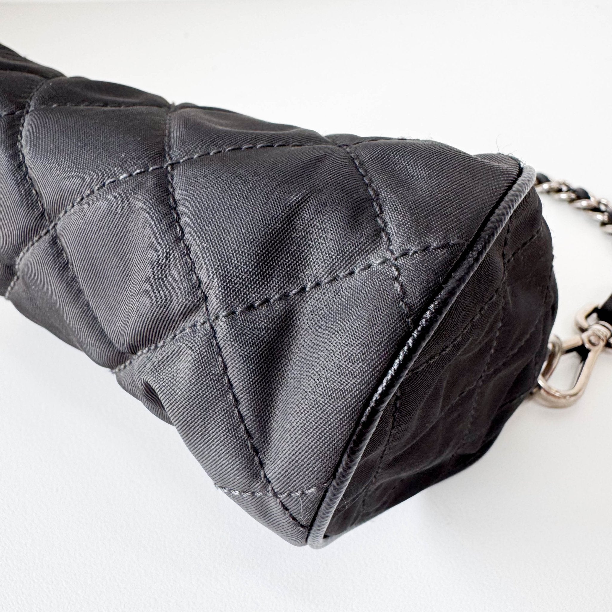PRADA Black Nylon Quilted Chain Shoulder Bag, in , Sold by HIVE PRELOVED - Shoulder Bags, ,