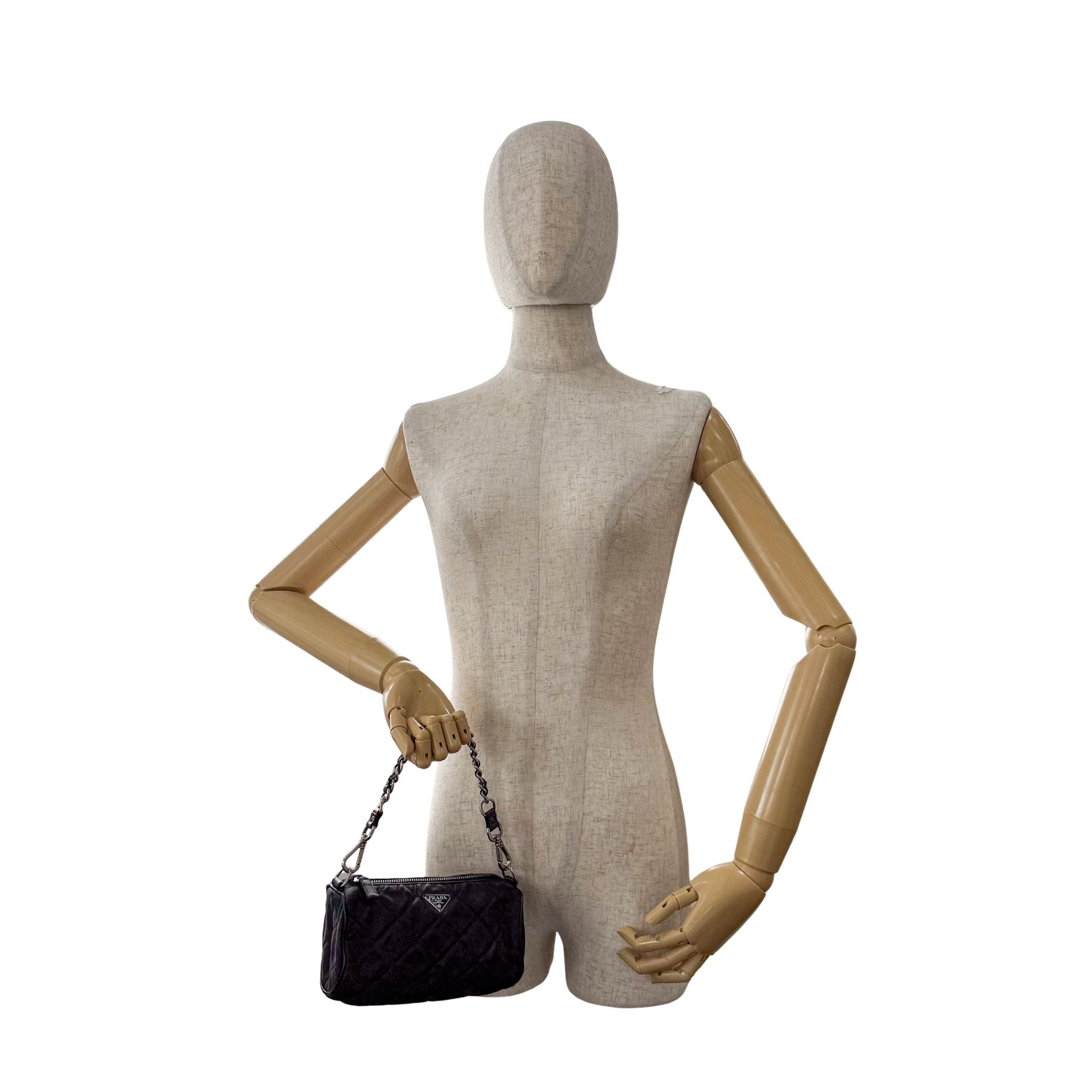 PRADA Black Nylon Quilted Chain Shoulder Bag, in , Sold by HIVE PRELOVED - Shoulder Bags, ,