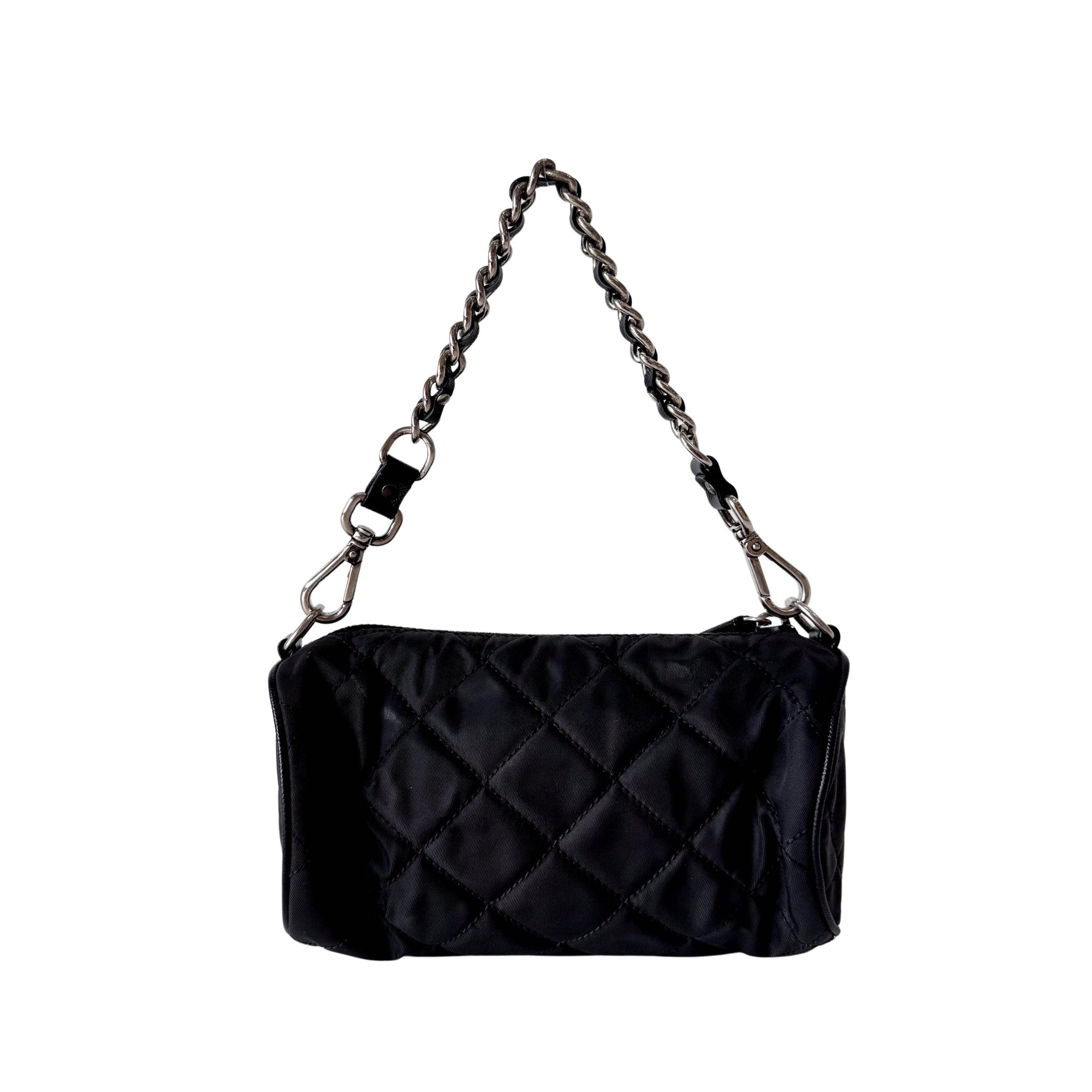 PRADA Black Nylon Quilted Chain Shoulder Bag, in , Sold by HIVE PRELOVED - Shoulder Bags, ,