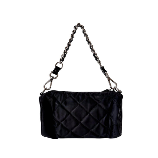 PRADA Black Nylon Quilted Chain Shoulder Bag, in , Sold by HIVE PRELOVED - Shoulder Bags, ,