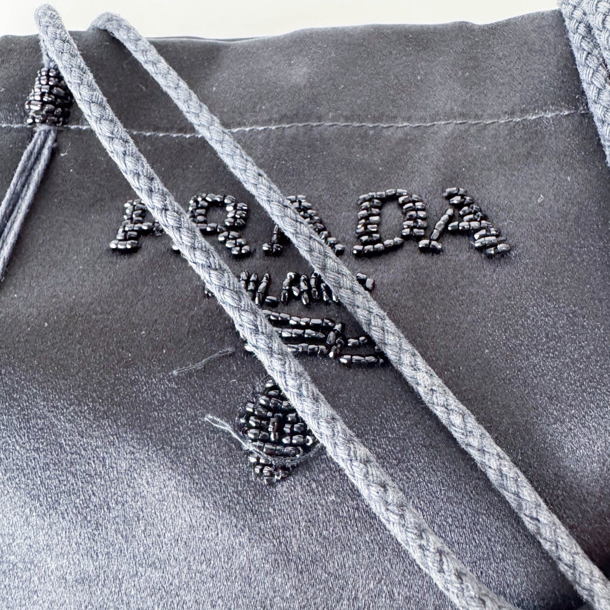 PRADA Black Satin Beaded Hand Bag, in , Sold by HIVE PRELOVED - Handle Bags, ,