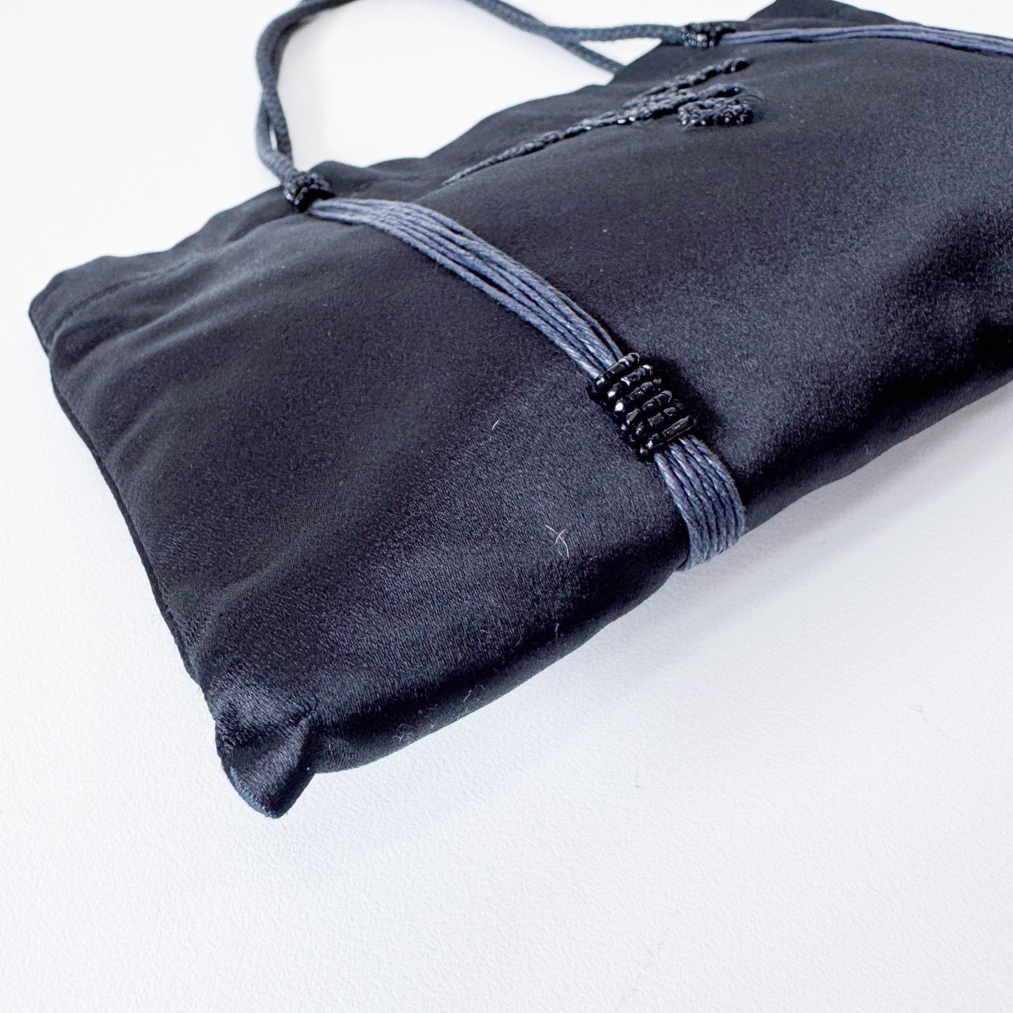 PRADA Black Satin Beaded Hand Bag, in , Sold by HIVE PRELOVED - Handle Bags, ,