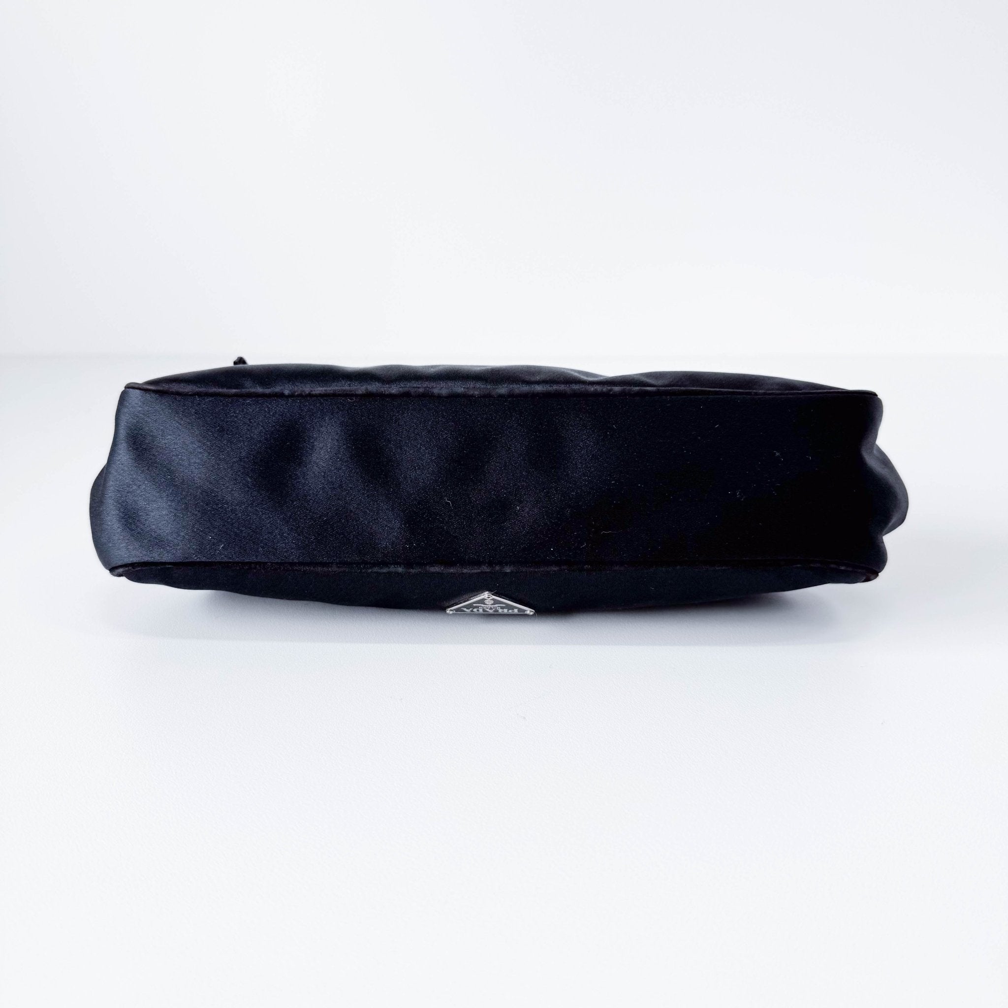 PRADA Black Satin Flower Embroidered Chain Bag, in , Sold by HIVE PRELOVED - Shoulder Bags, ,