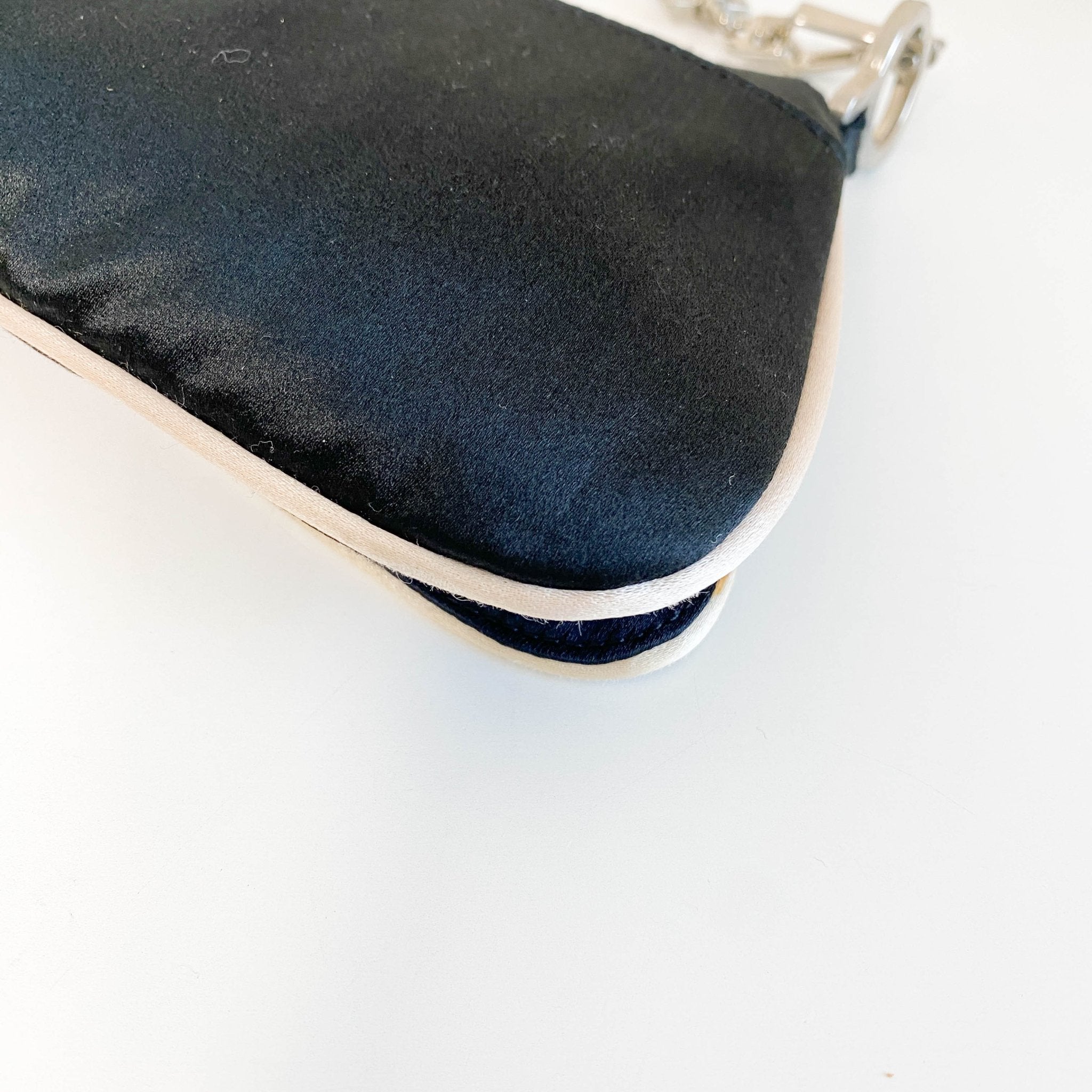 PRADA Black Satin Horizontal Shoulder Bag, in , Sold by HIVE PRELOVED - Shoulder Bags, ,