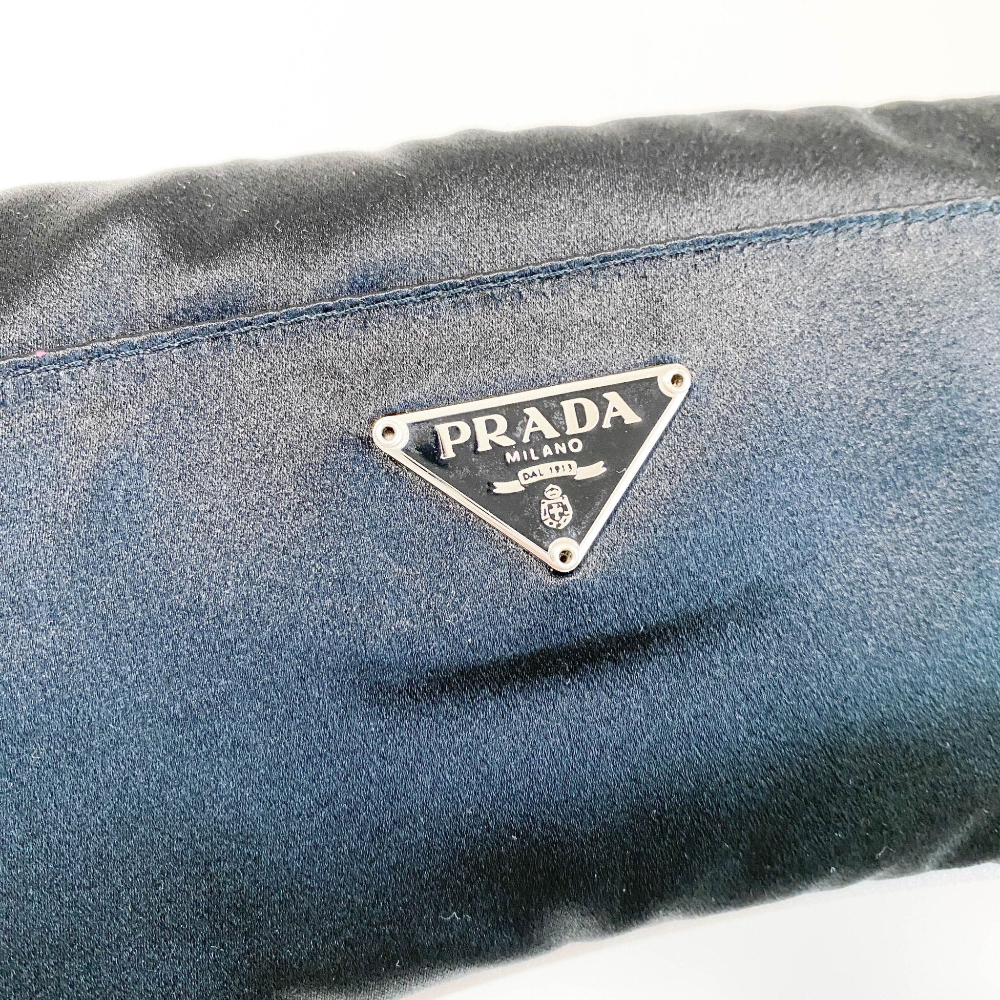 PRADA Black Satin Horizontal Shoulder Bag, in , Sold by HIVE PRELOVED - Shoulder Bags, ,