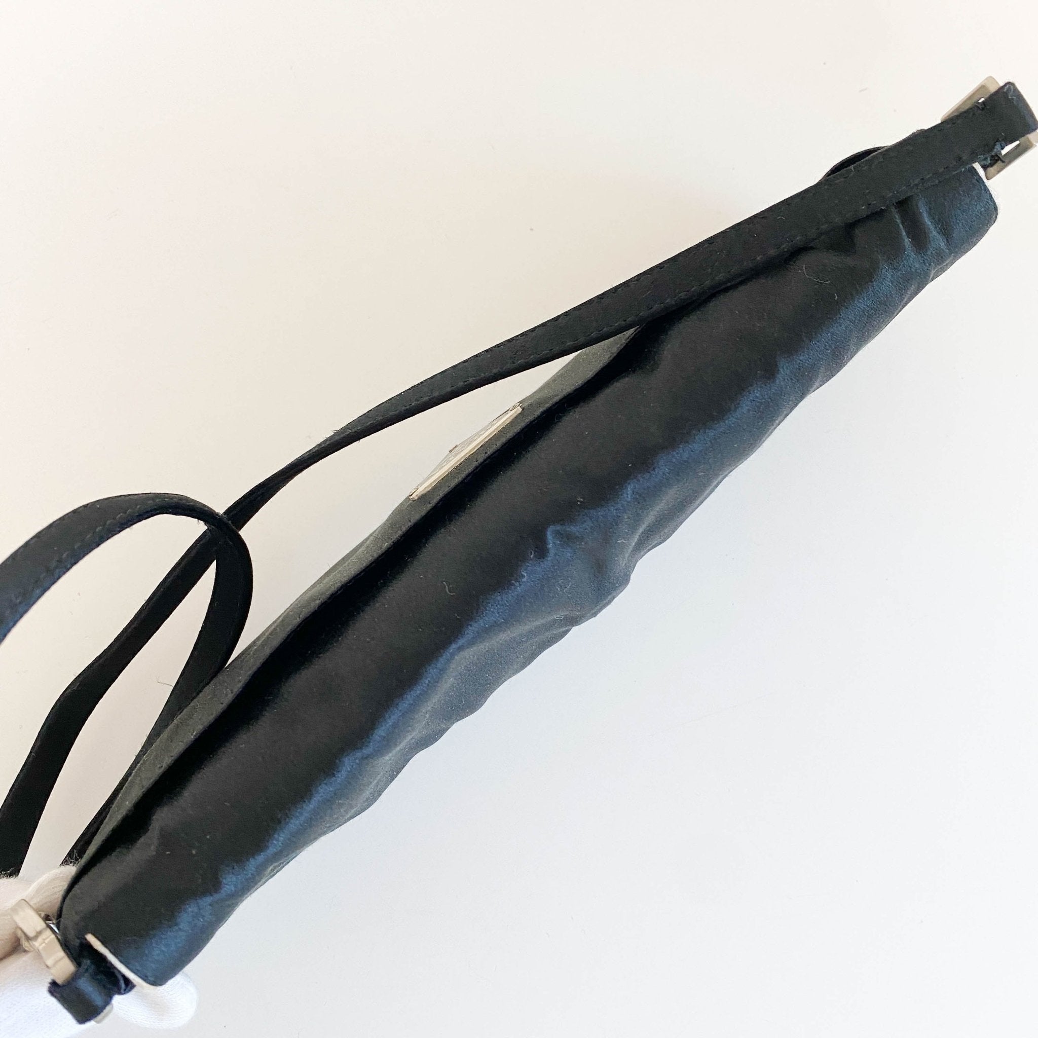 PRADA Black Satin Horizontal Shoulder Bag, in , Sold by HIVE PRELOVED - Shoulder Bags, ,