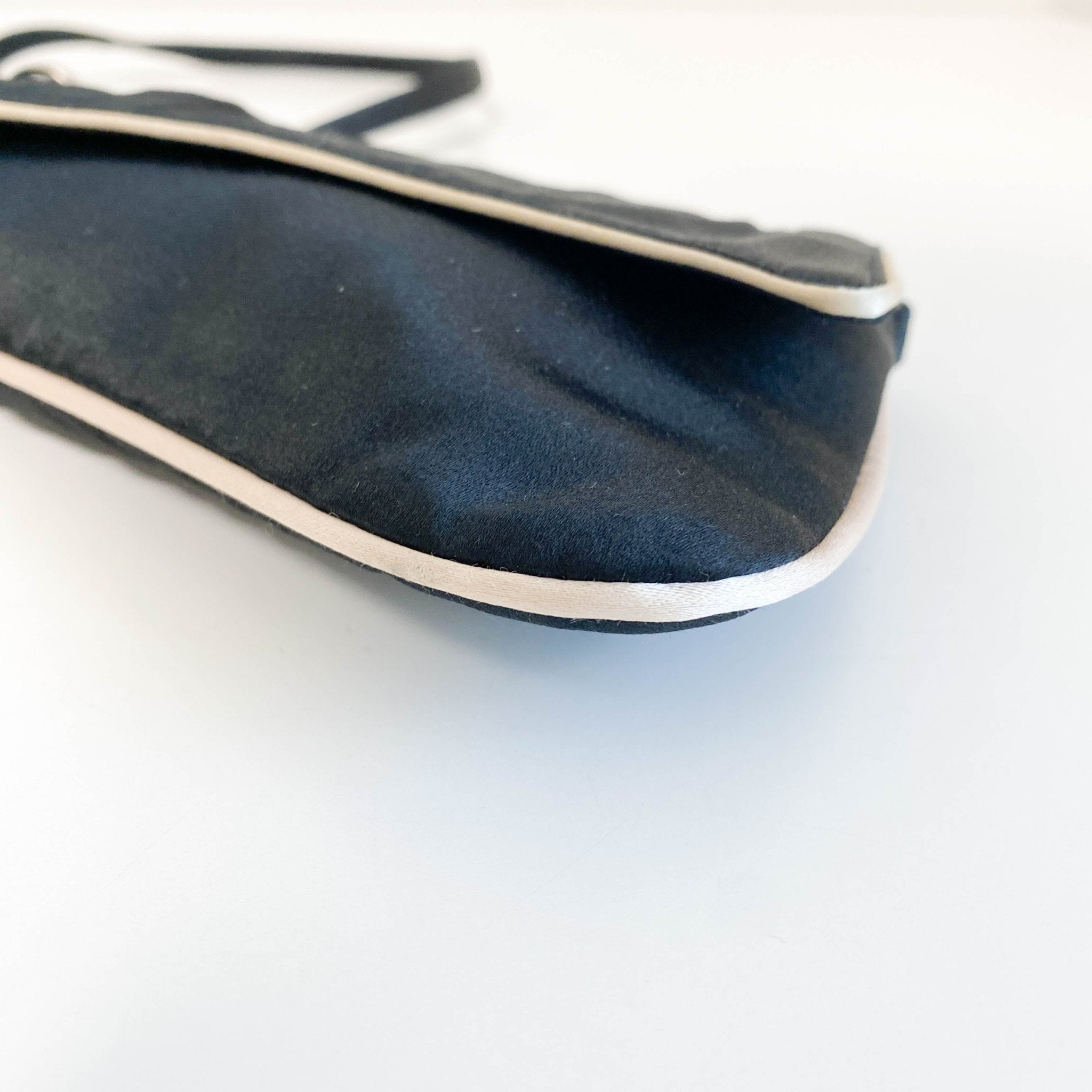 PRADA Black Satin Horizontal Shoulder Bag, in , Sold by HIVE PRELOVED - Shoulder Bags, ,