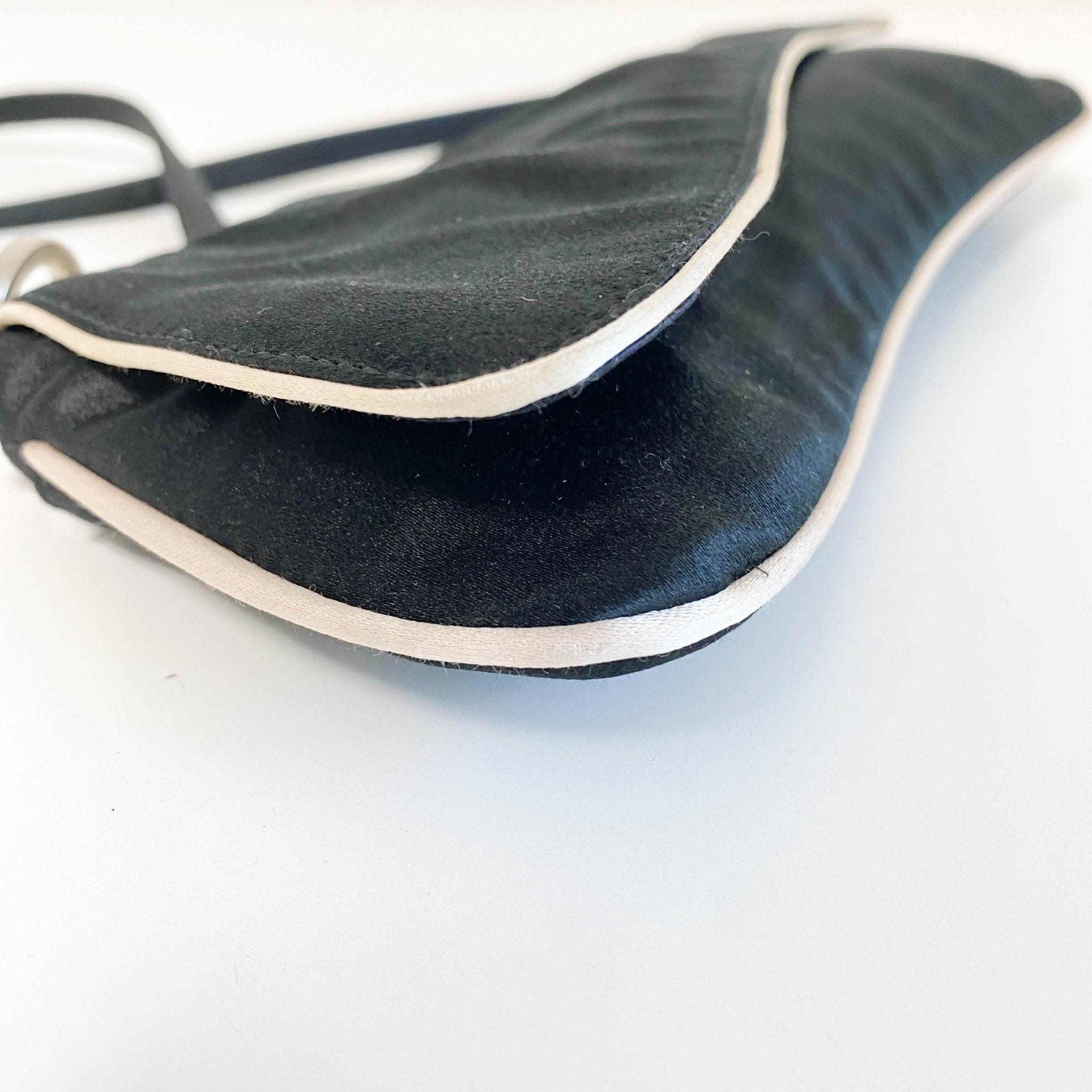 PRADA Black Satin Horizontal Shoulder Bag, in , Sold by HIVE PRELOVED - Shoulder Bags, ,