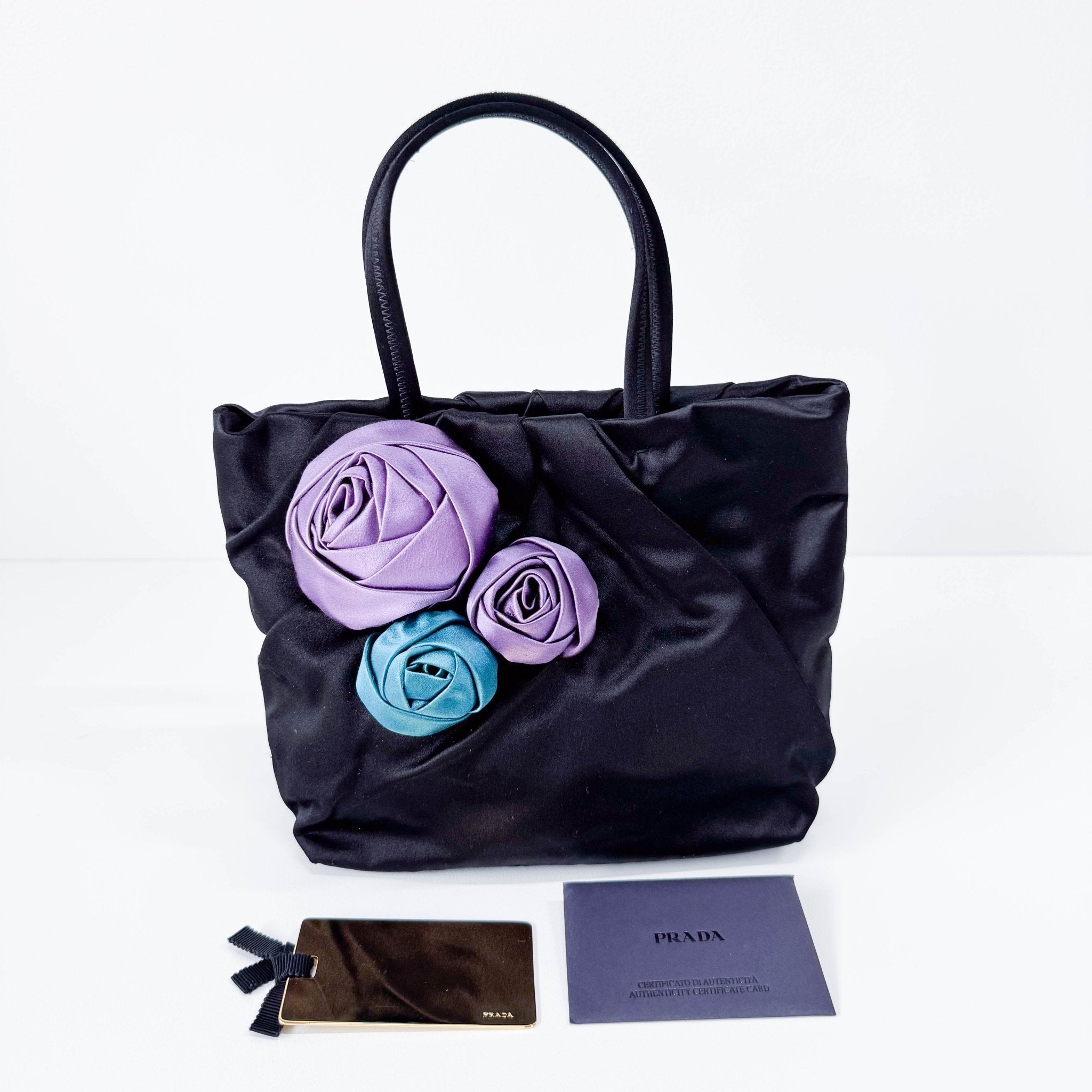 PRADA Black Satin Mini Hand Bag, in , Sold by HIVE PRELOVED - Handle Bags, ,