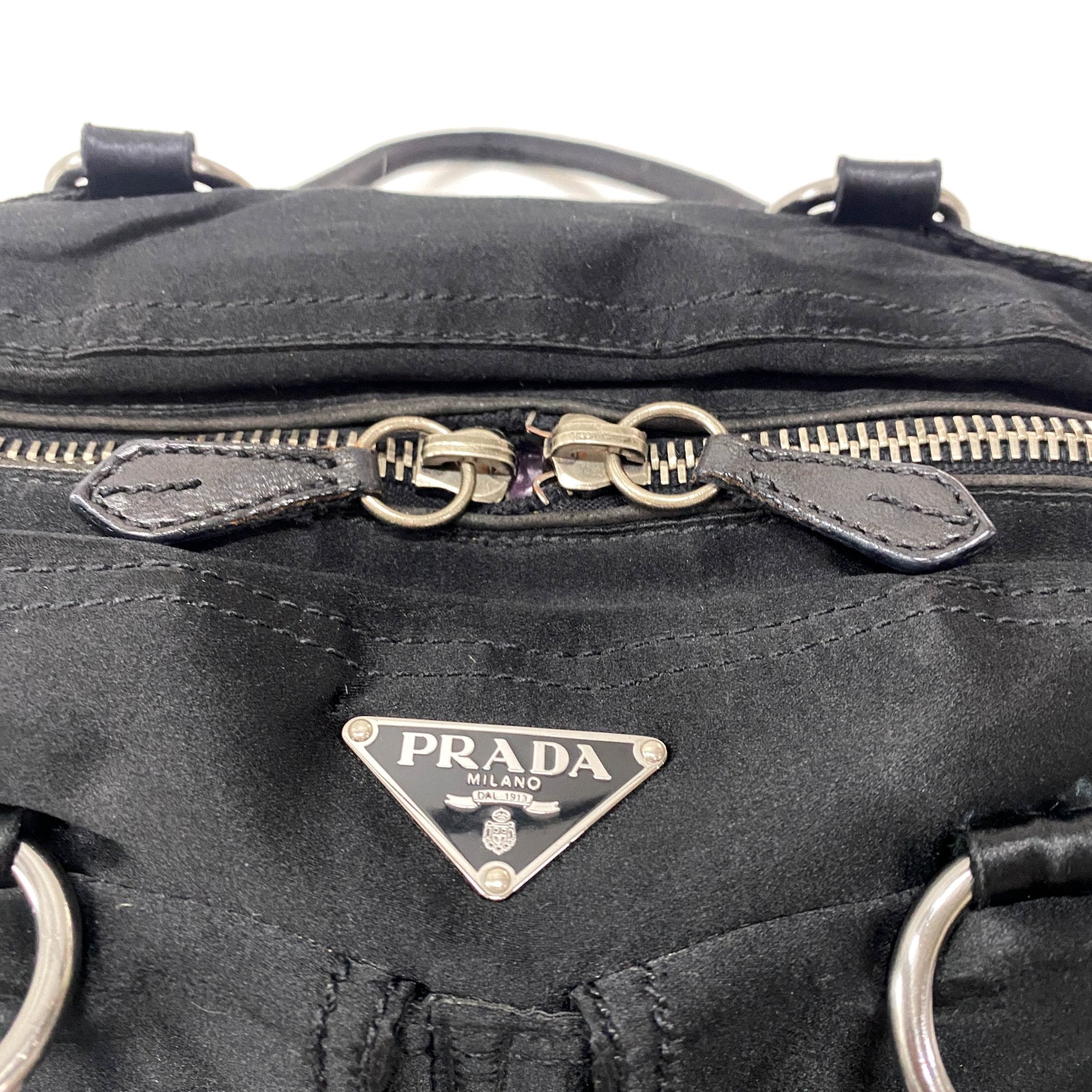 PRADA Black Satin Shoulder Bag, in , Sold by HIVE PRELOVED - Shoulder Bags, ,