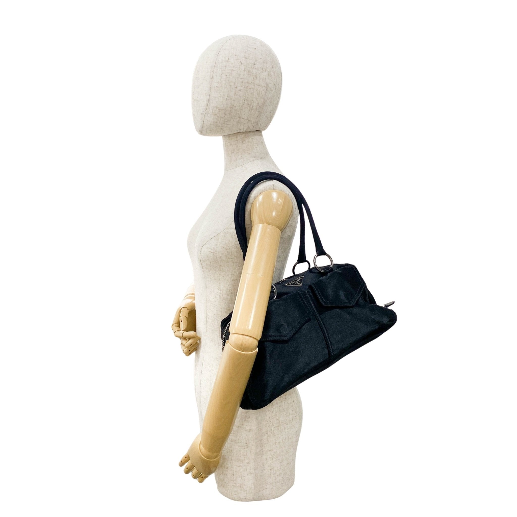 PRADA Black Satin Shoulder Bag, in , Sold by HIVE PRELOVED - Shoulder Bags, ,